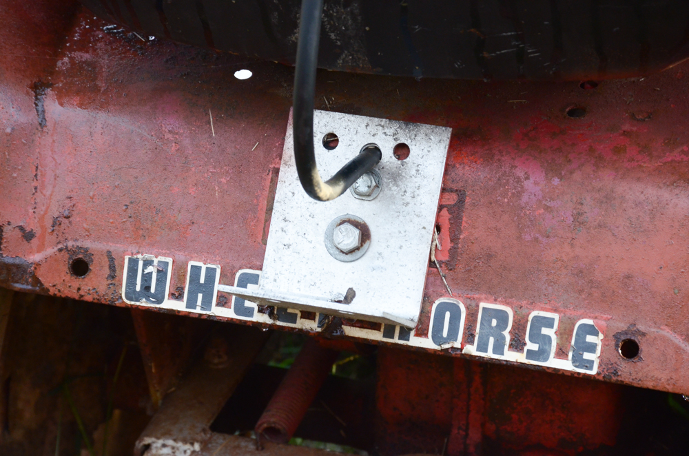 Vintage Red Work Horse Lawn Tractor with Accessories