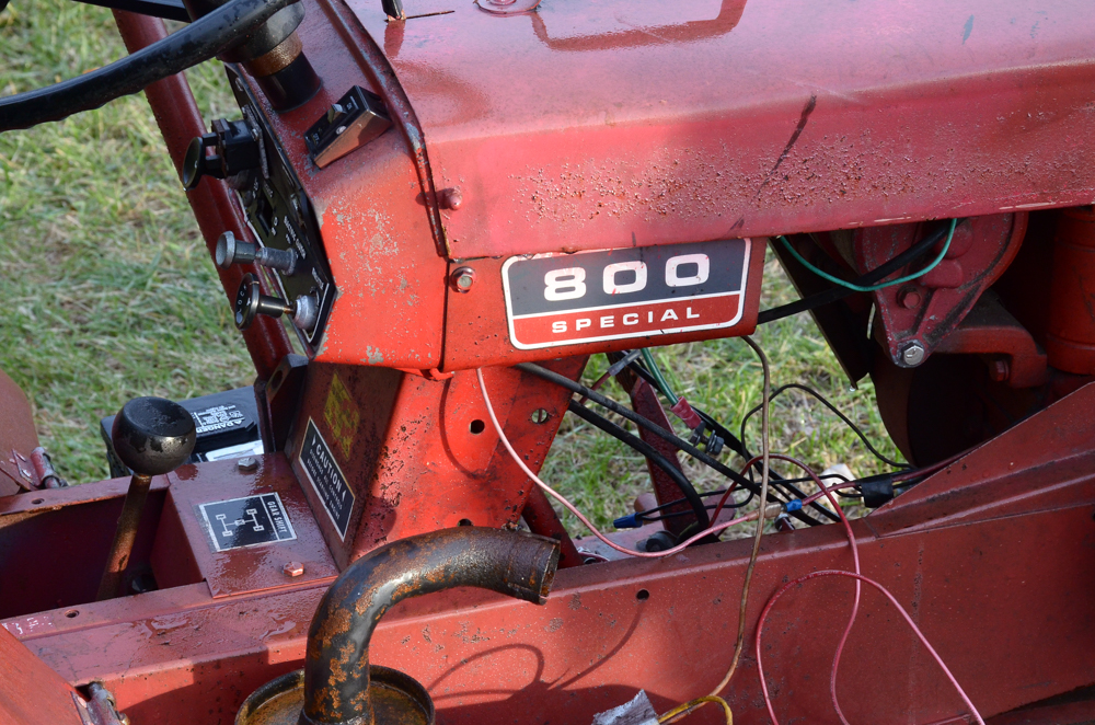 Vintage Red Work Horse Lawn Tractor with Accessories