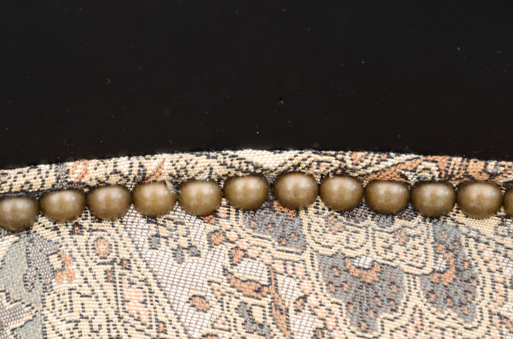 Arhaus Wing-Back Armchair with Ottoman