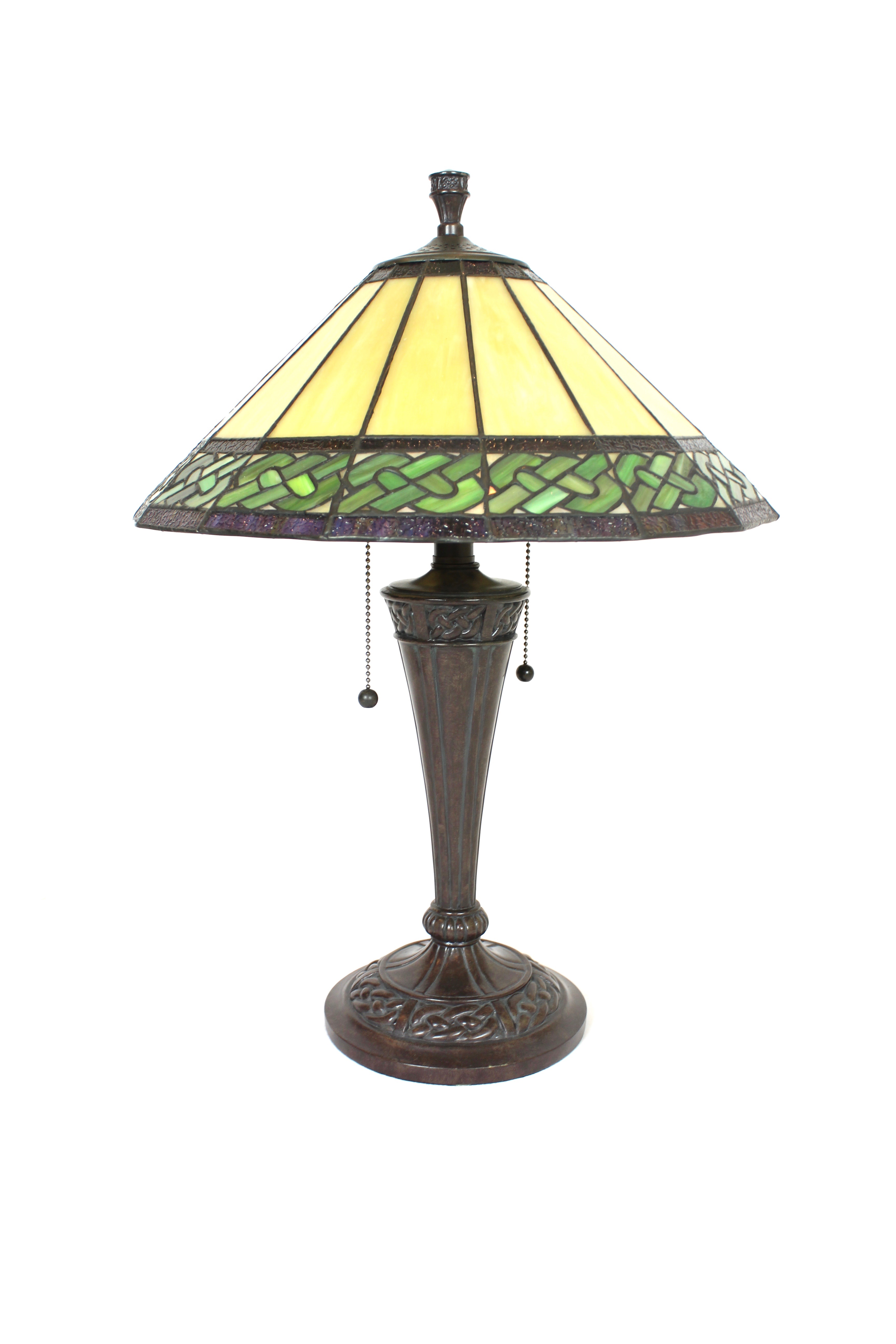 Matching Table and Floor Lamps With Tiffany Style Shades