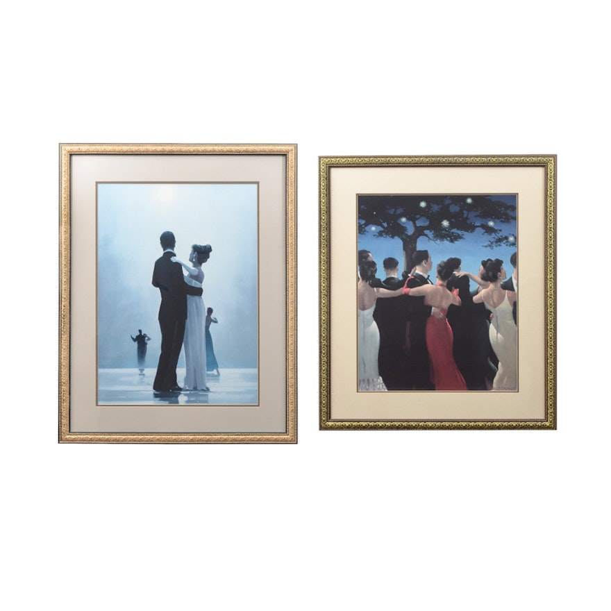 Bombay Company Framed Offset Lithographs After Jack Vettriano