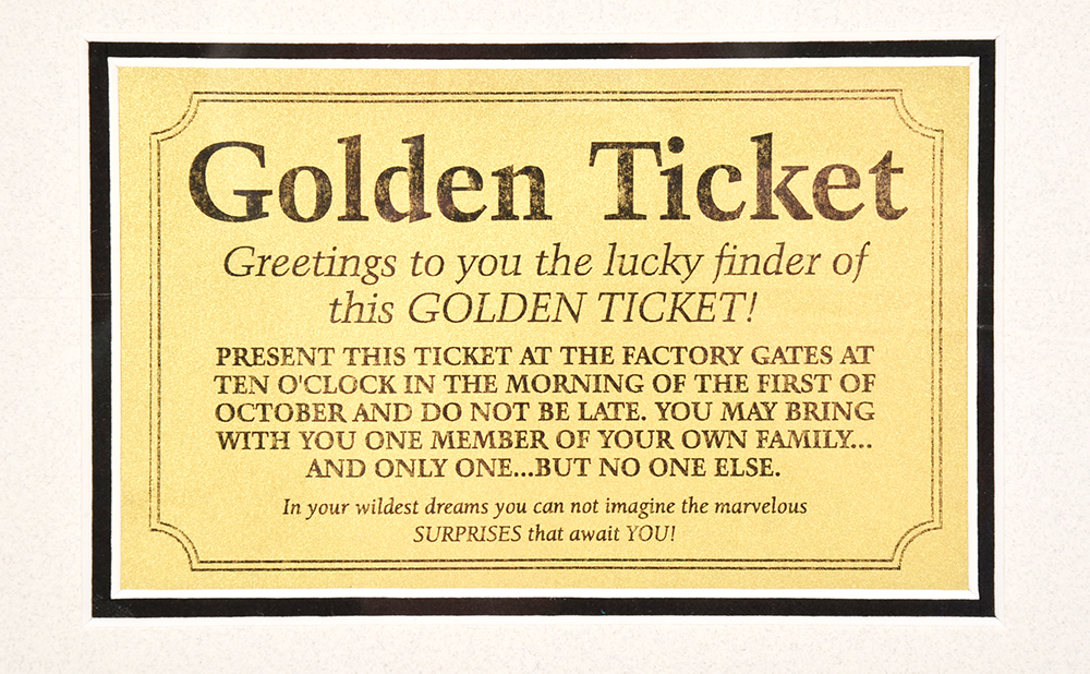 Autographed Willy Wonka Cast Photograph With "Golden Ticket"