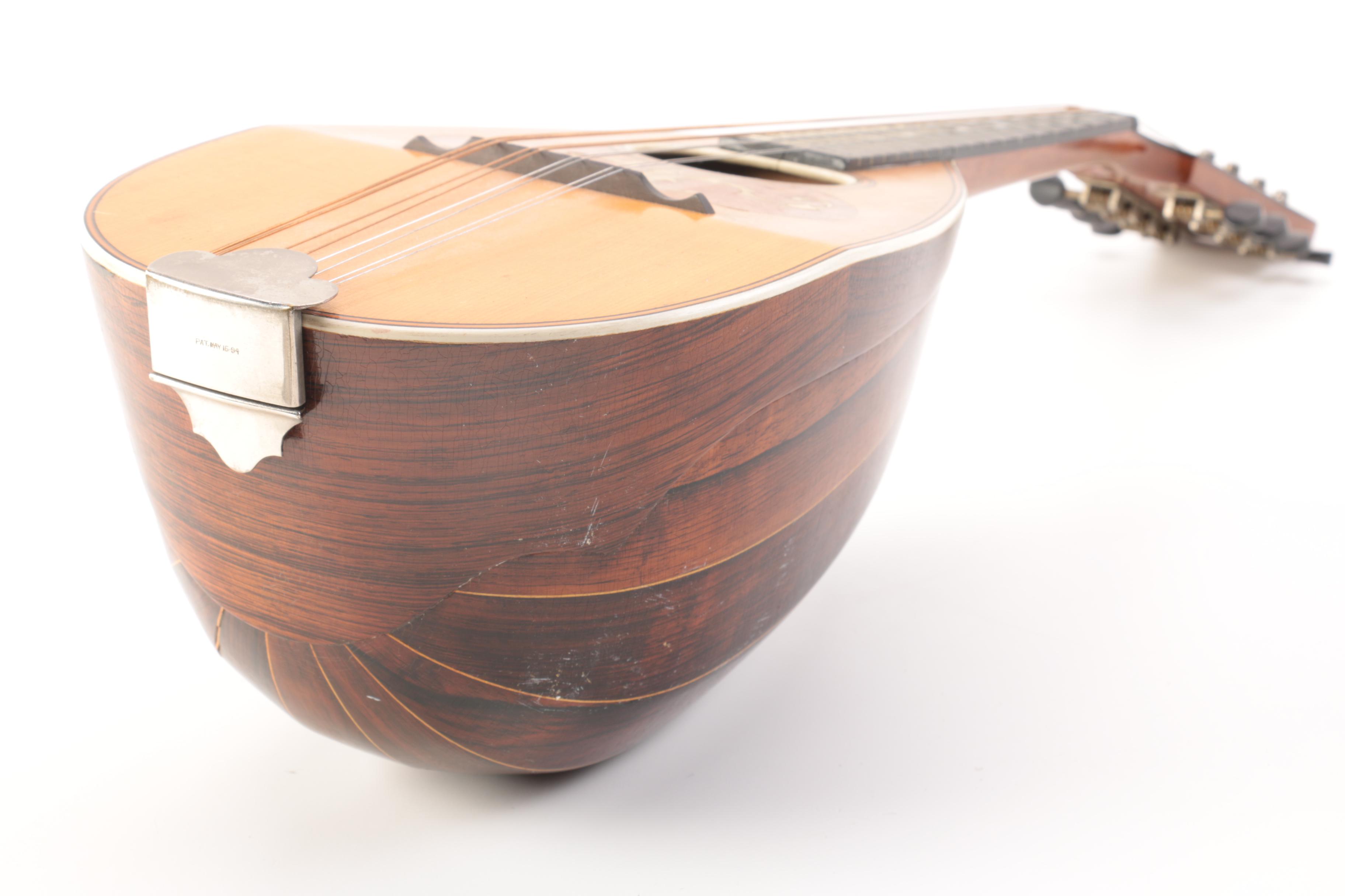 W.M. Co. Bowlback Mandolin, Case and Sheet Music