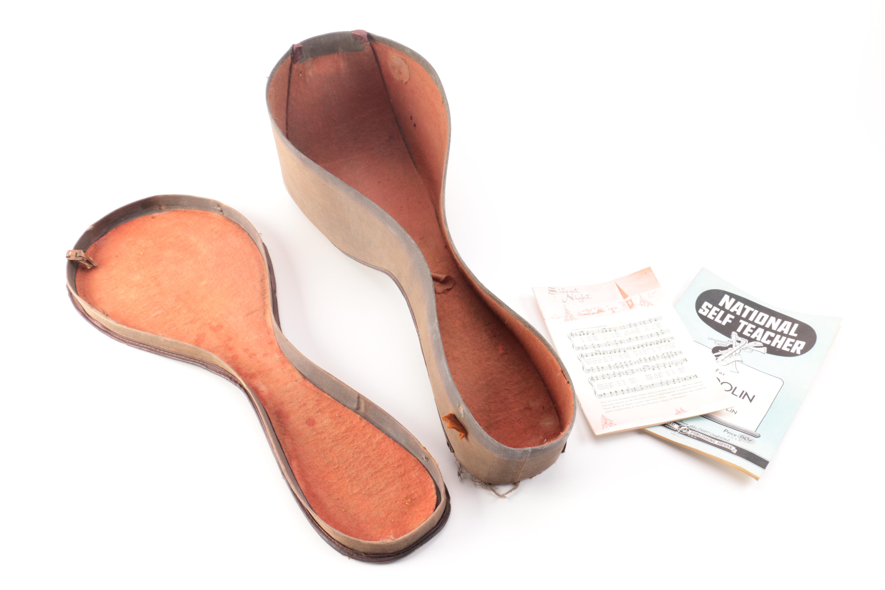 W.M. Co. Bowlback Mandolin, Case and Sheet Music