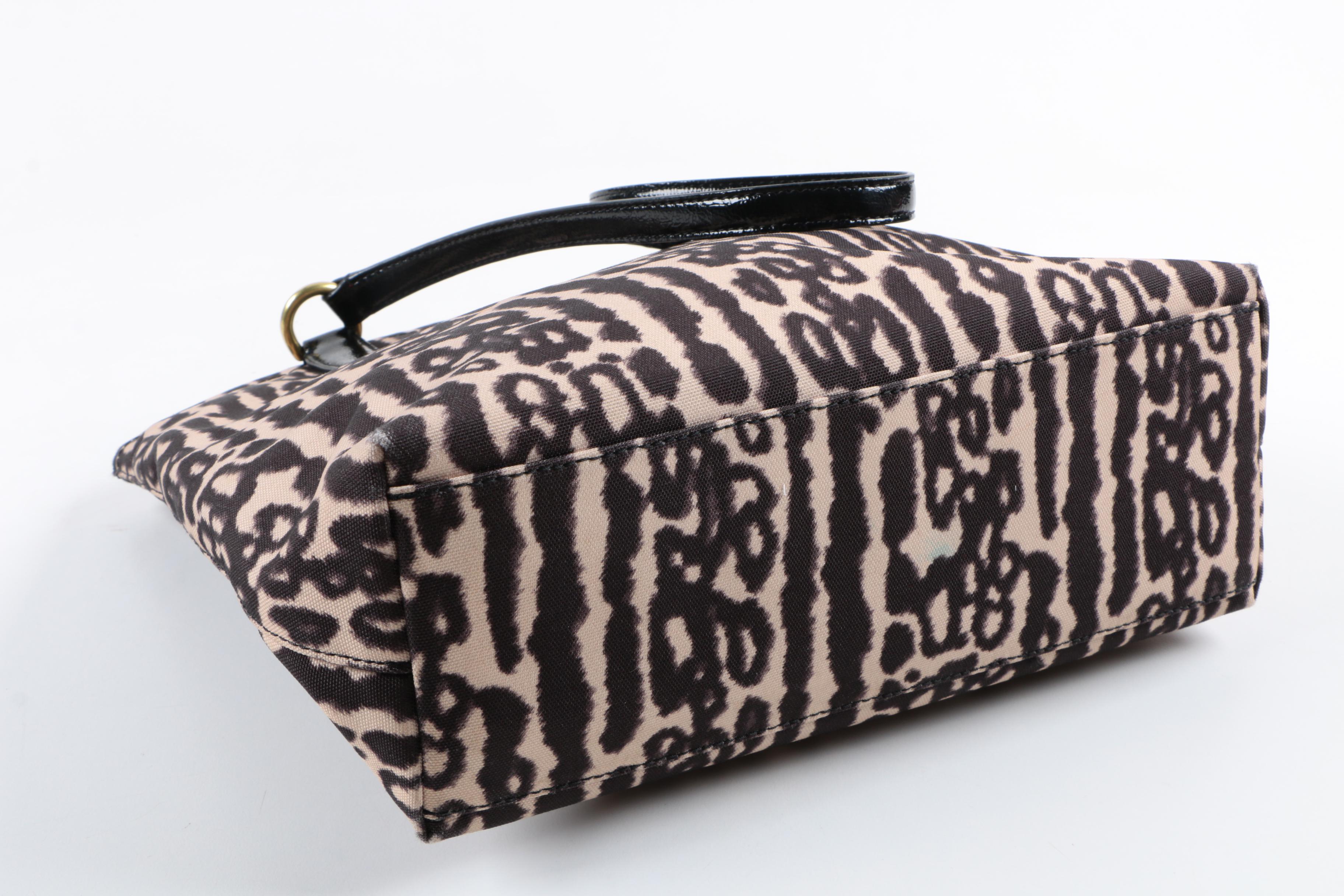 Coach Signature Leopard Print Tote and Leather Wallet