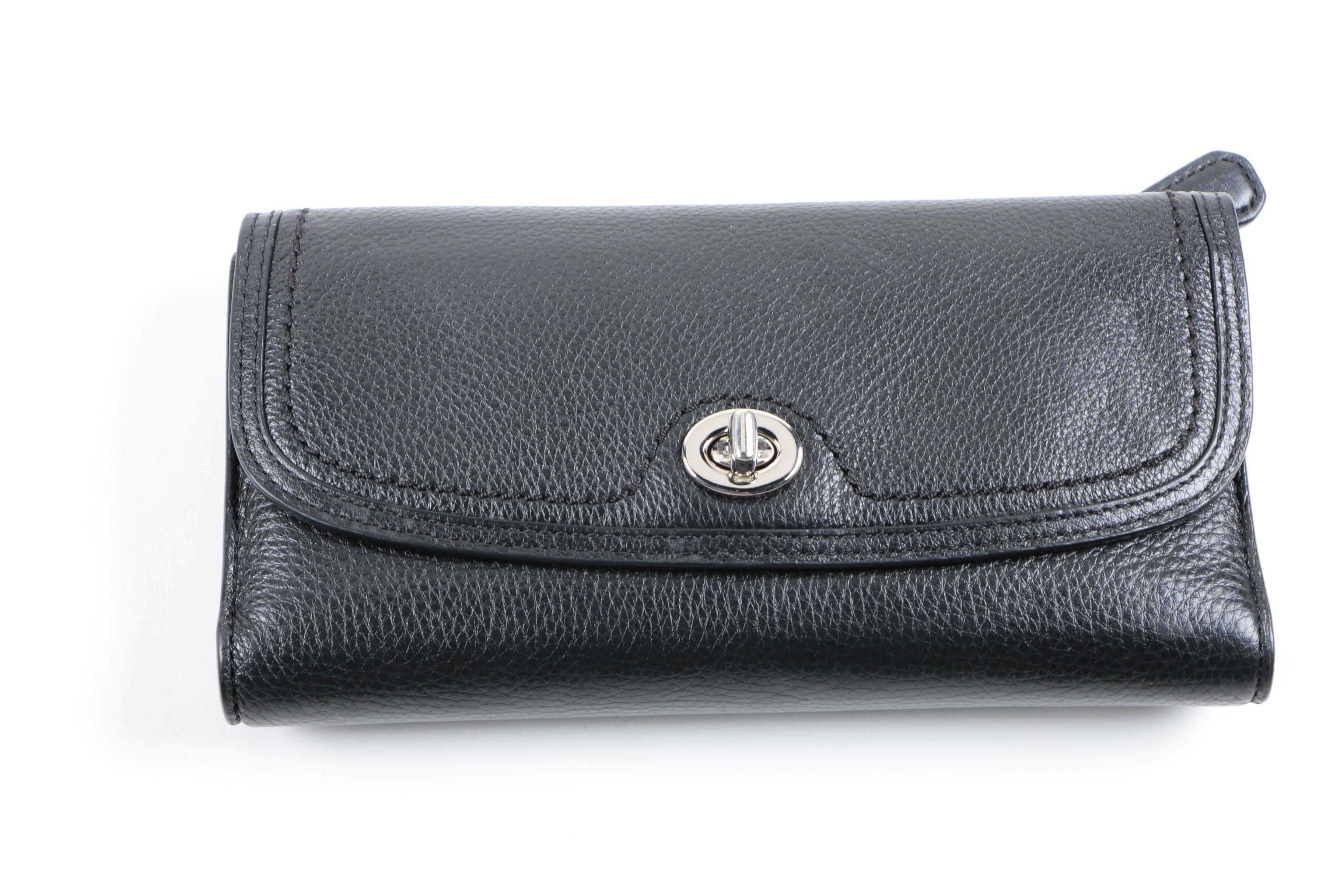 Coach Signature Leopard Print Tote and Leather Wallet