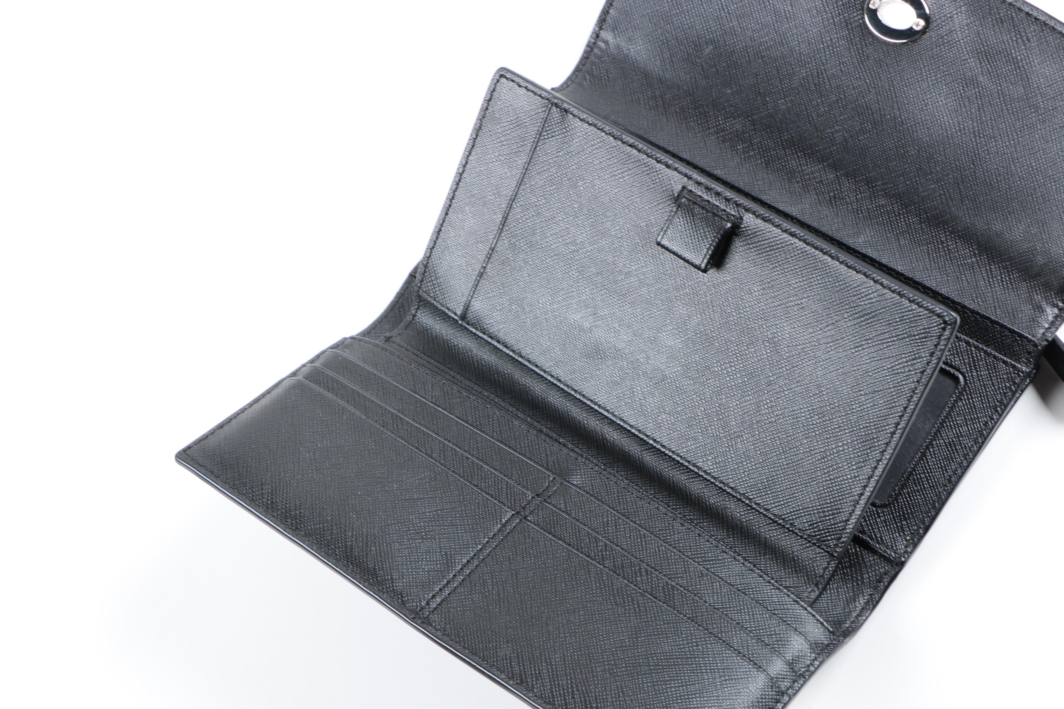 Coach Signature Leopard Print Tote and Leather Wallet