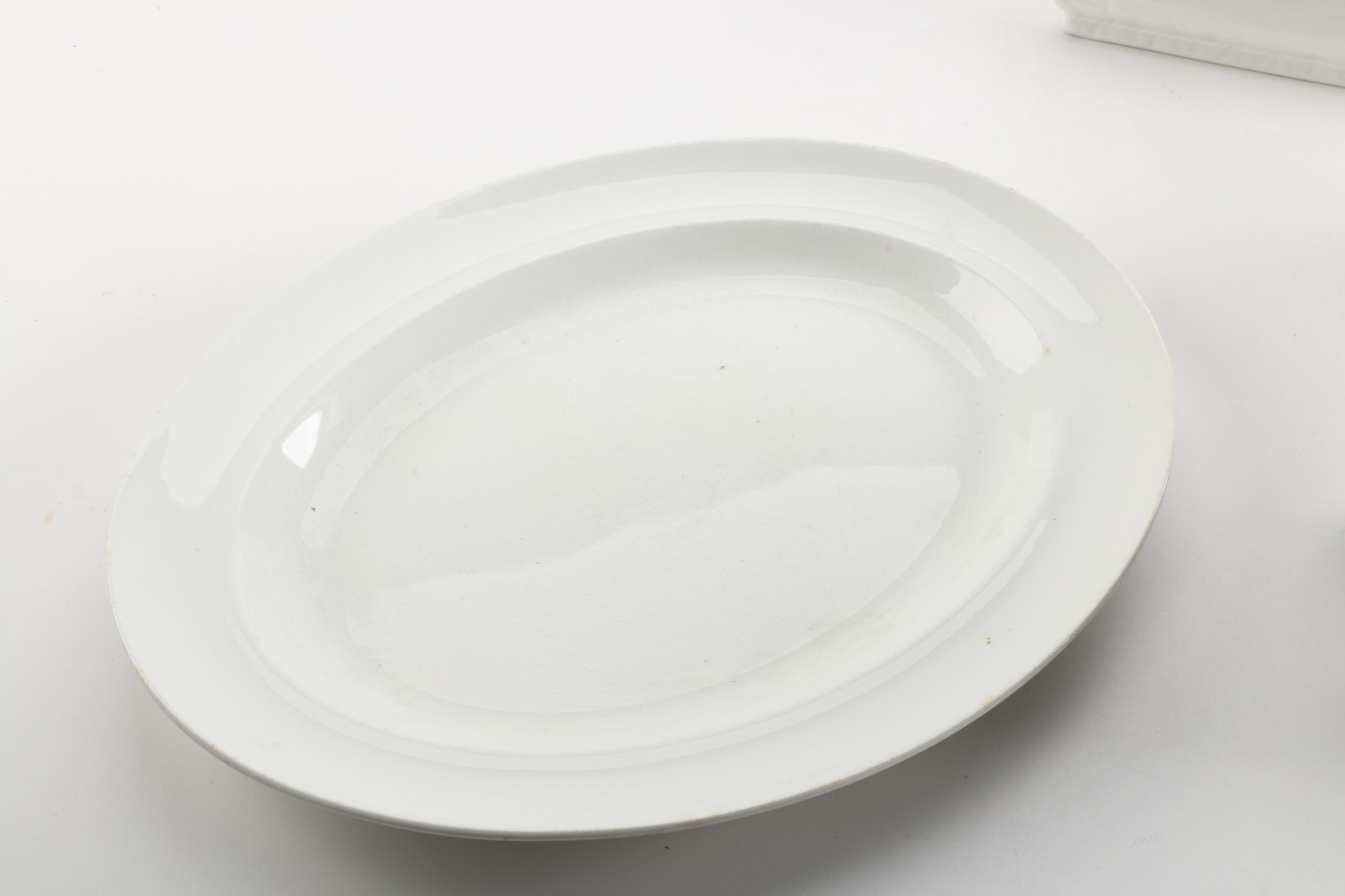 Antique Serving Dishes Including Meakin, Harker Pottery and John Maddock & Sons