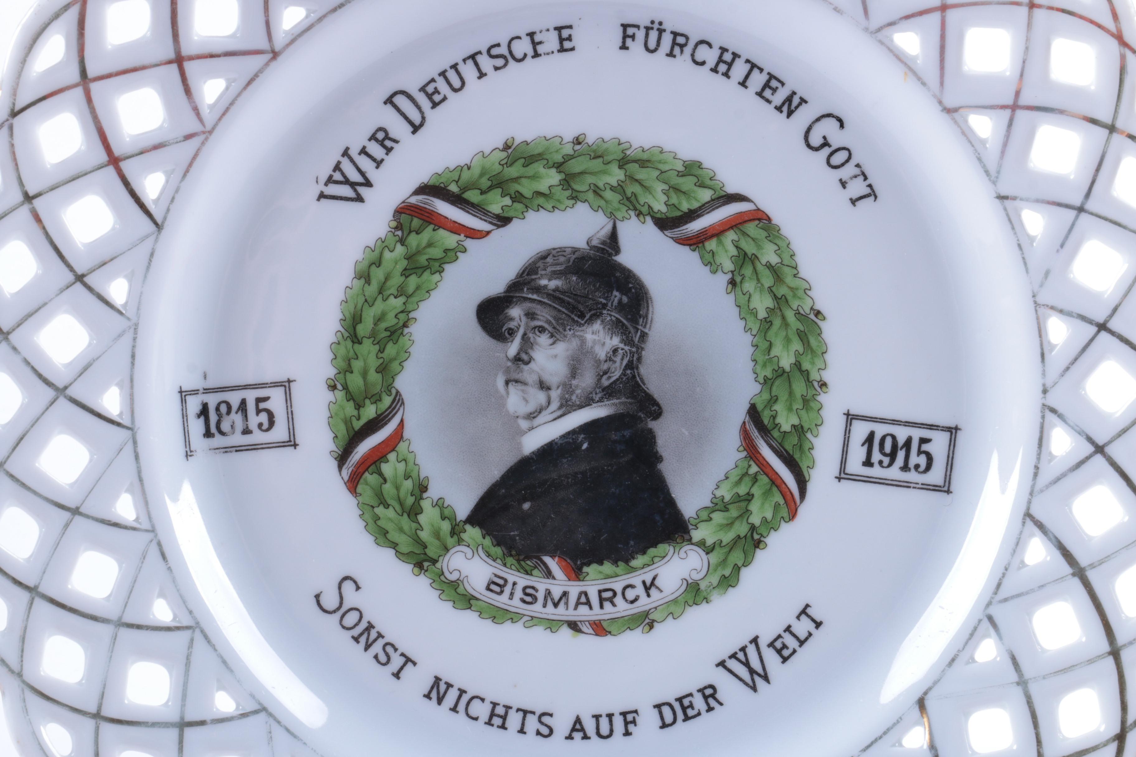 Vintage Commemorative Porcelain Plates Featuring Otto Von Bismark