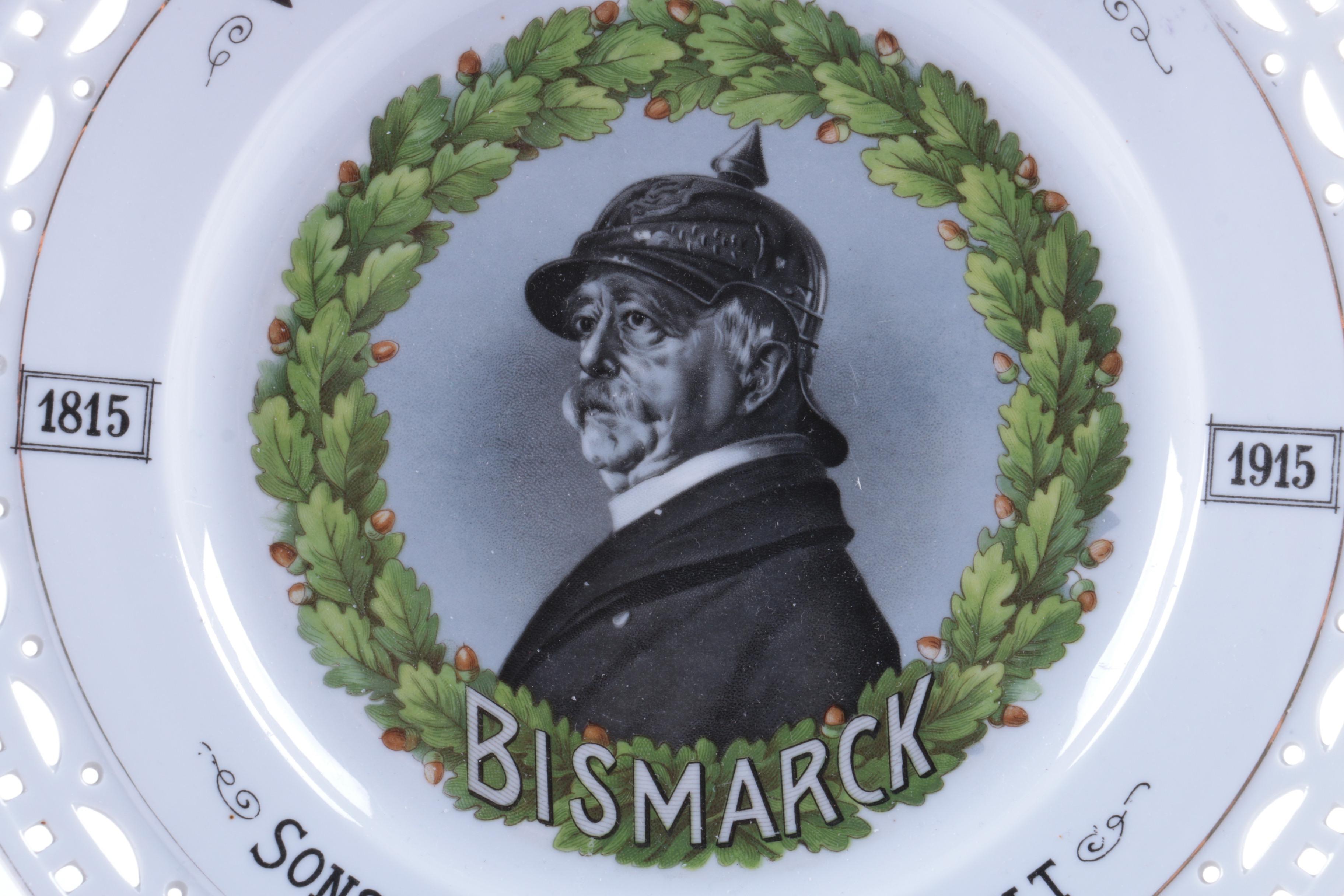 Vintage Commemorative Porcelain Plates Featuring Otto Von Bismark