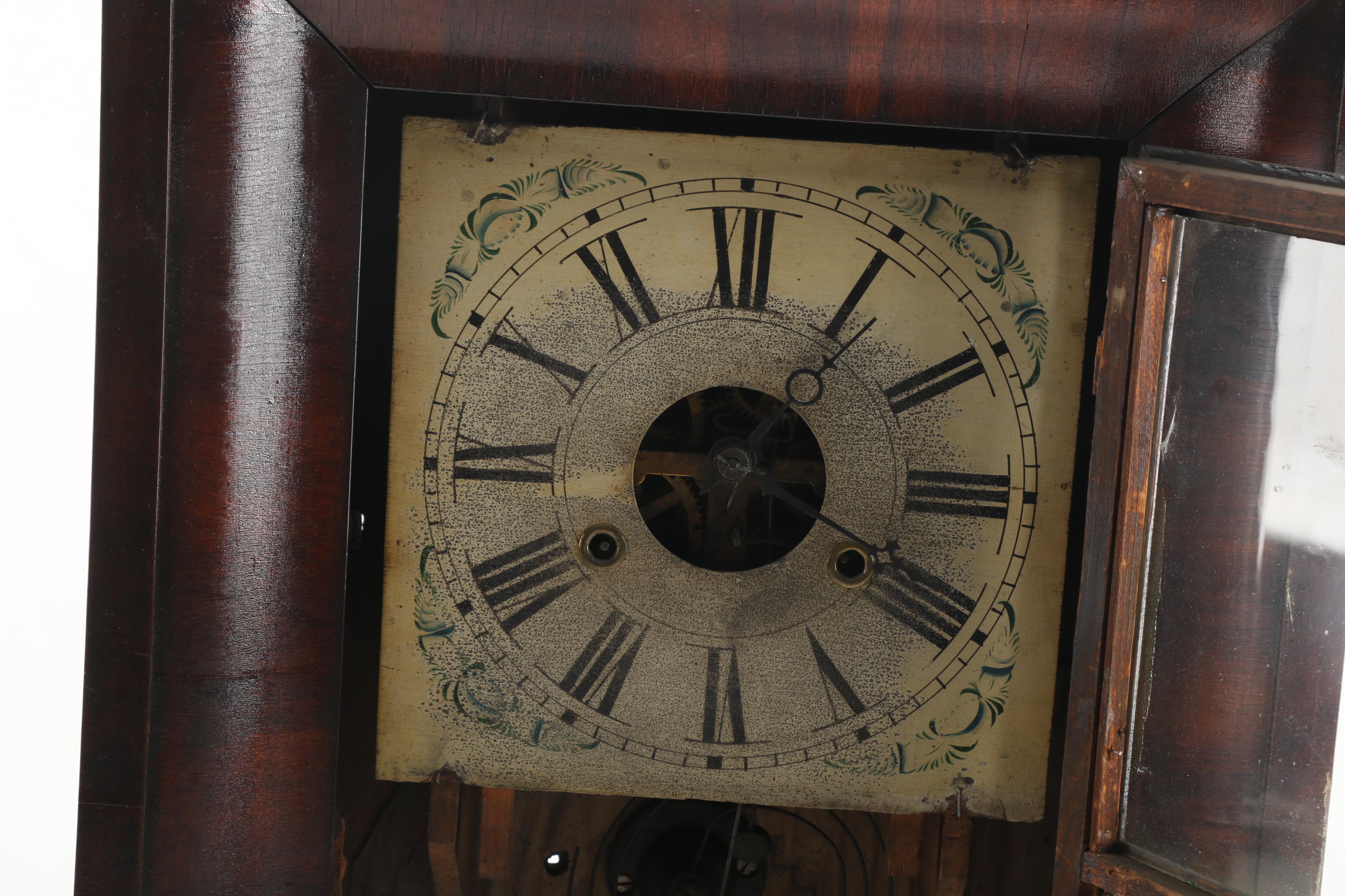 Antique  New Haven Clock Co. Wood Wall Clock