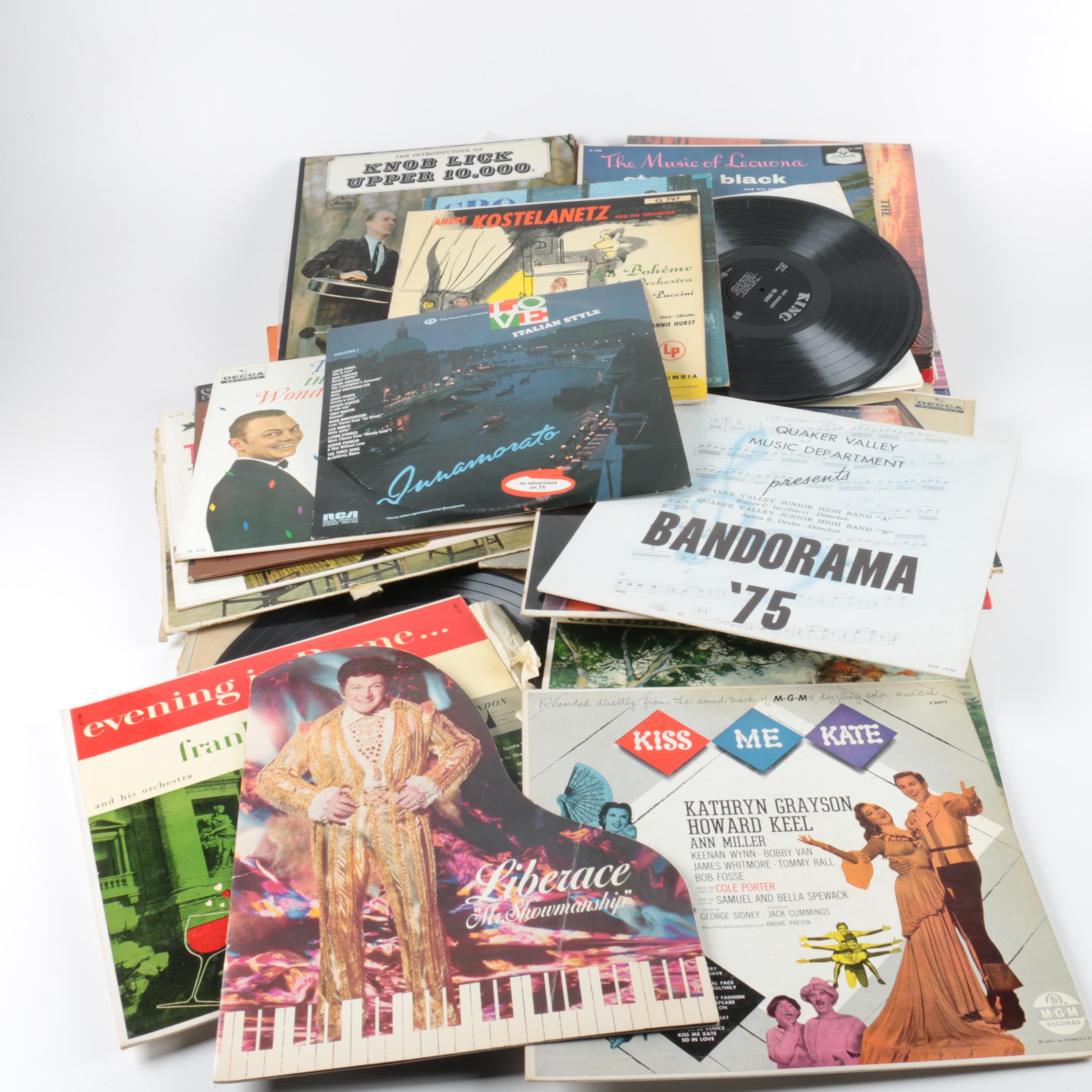 Collection of Vintage LP Records Including Picture Disc