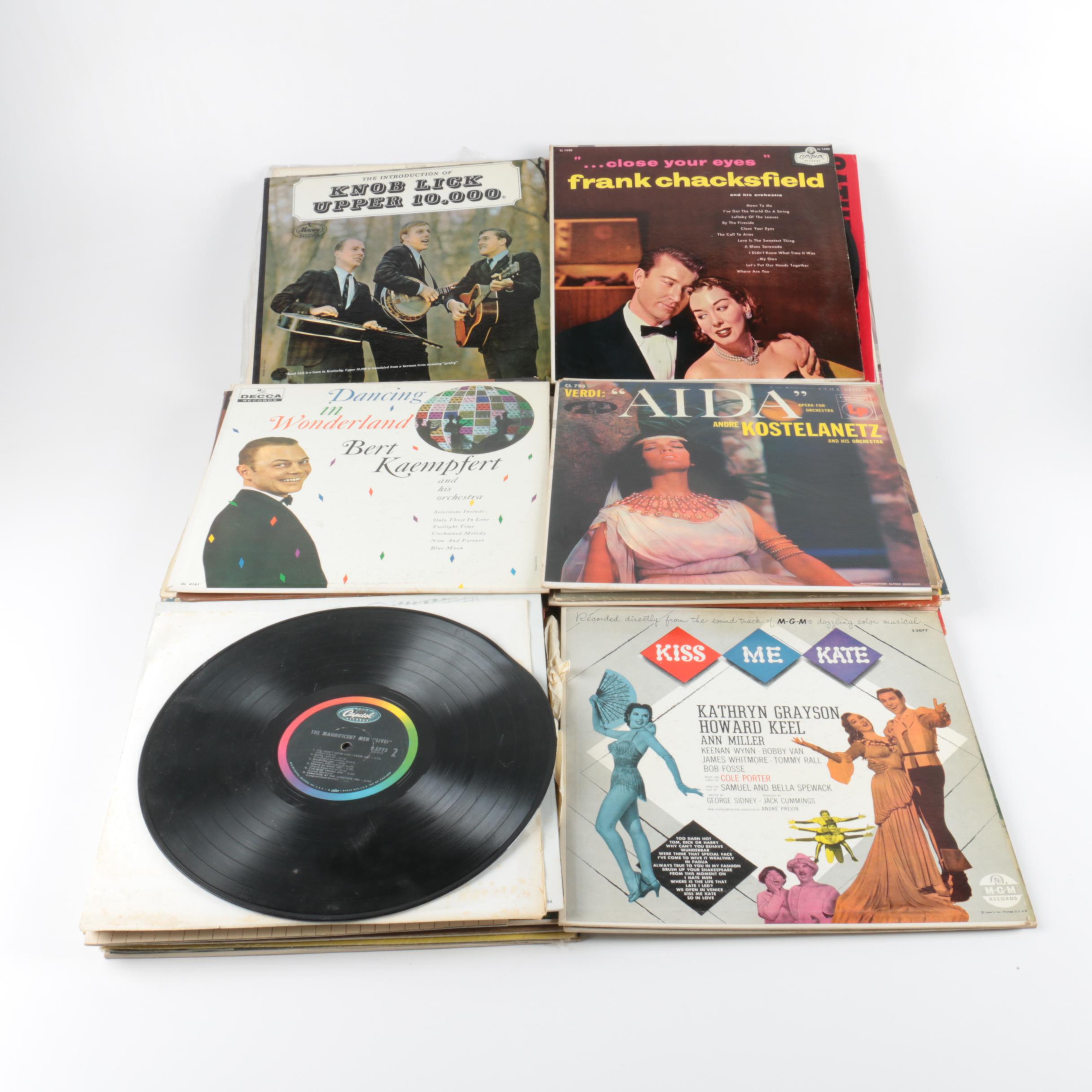 Collection of Vintage LP Records Including Picture Disc