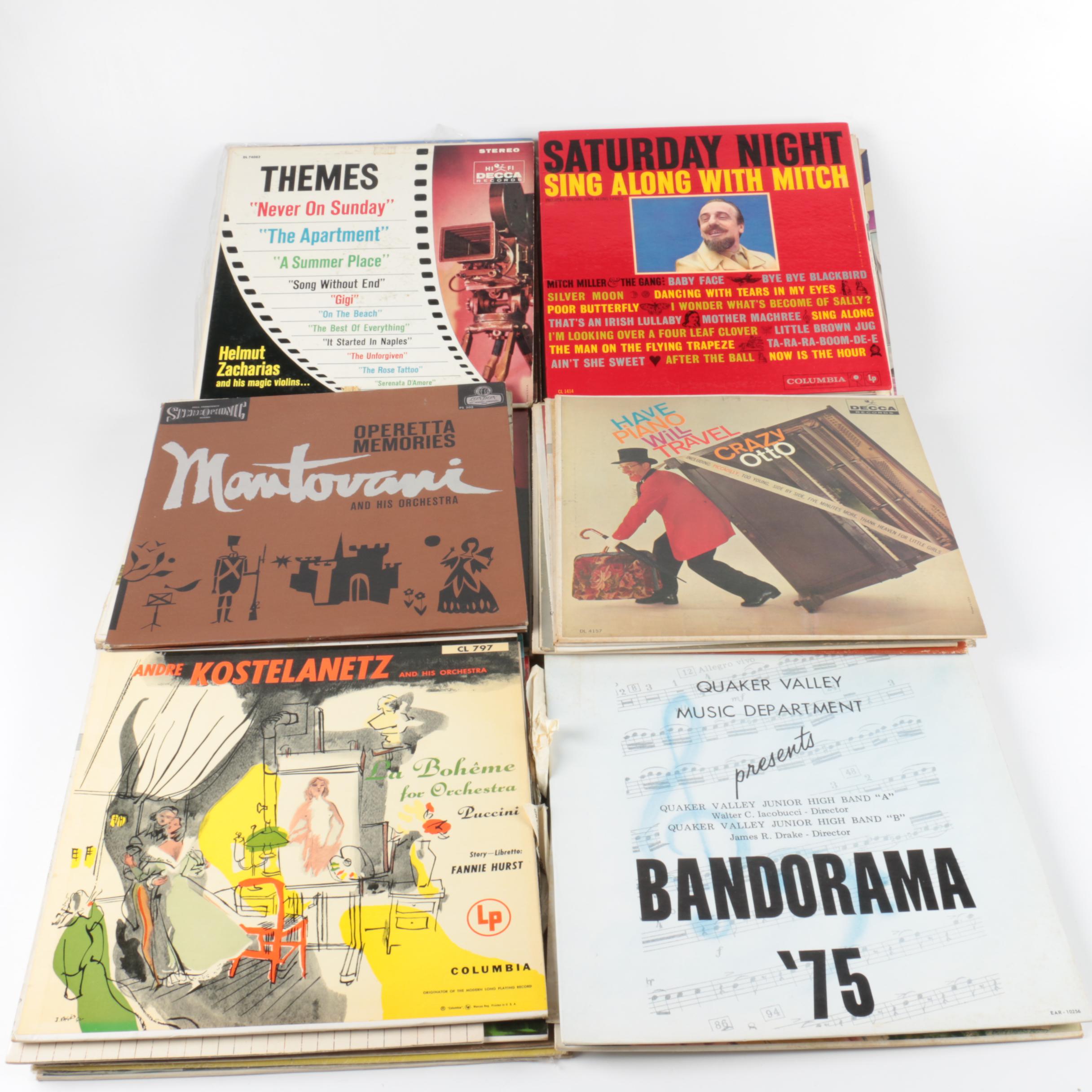 Collection of Vintage LP Records Including Picture Disc