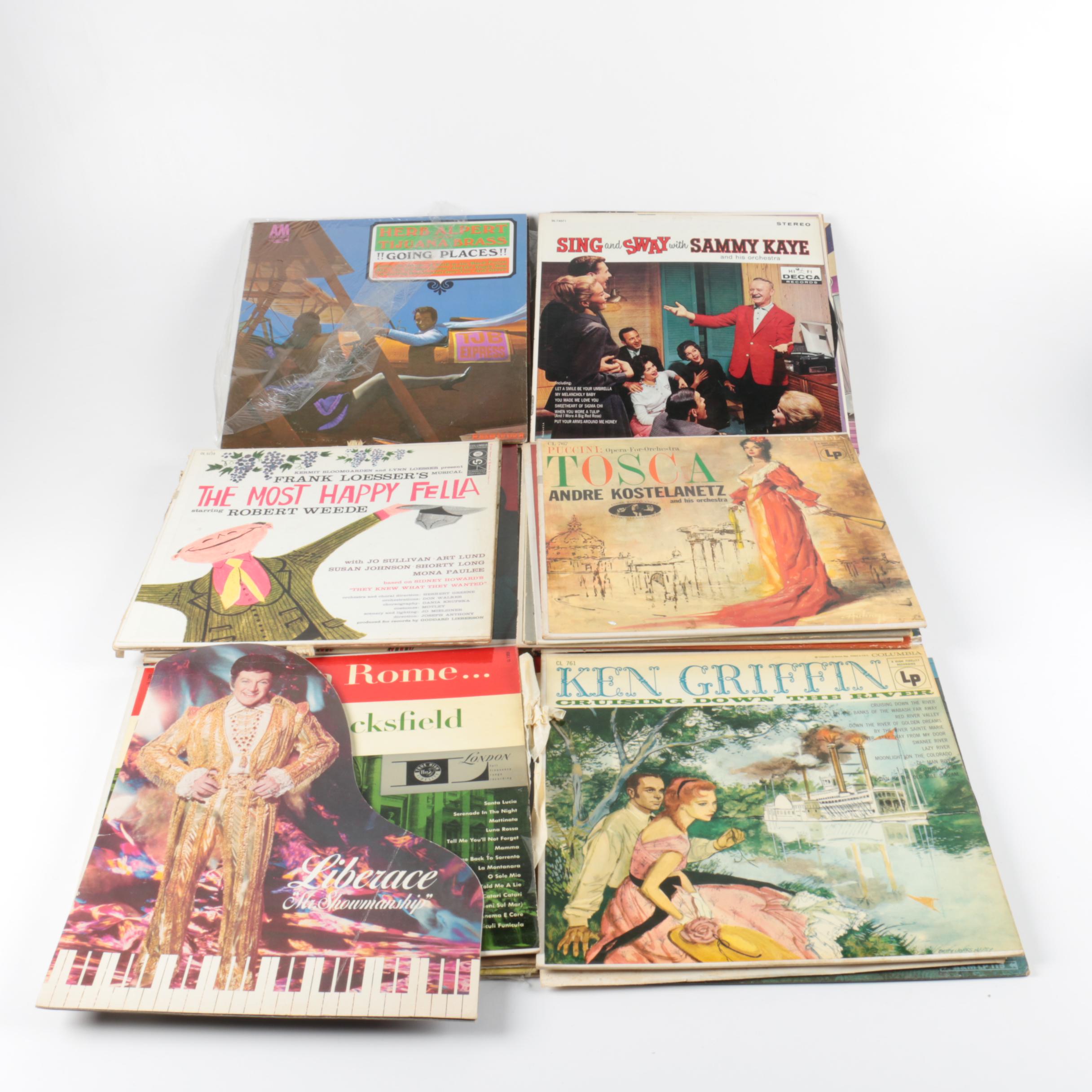 Collection of Vintage LP Records Including Picture Disc