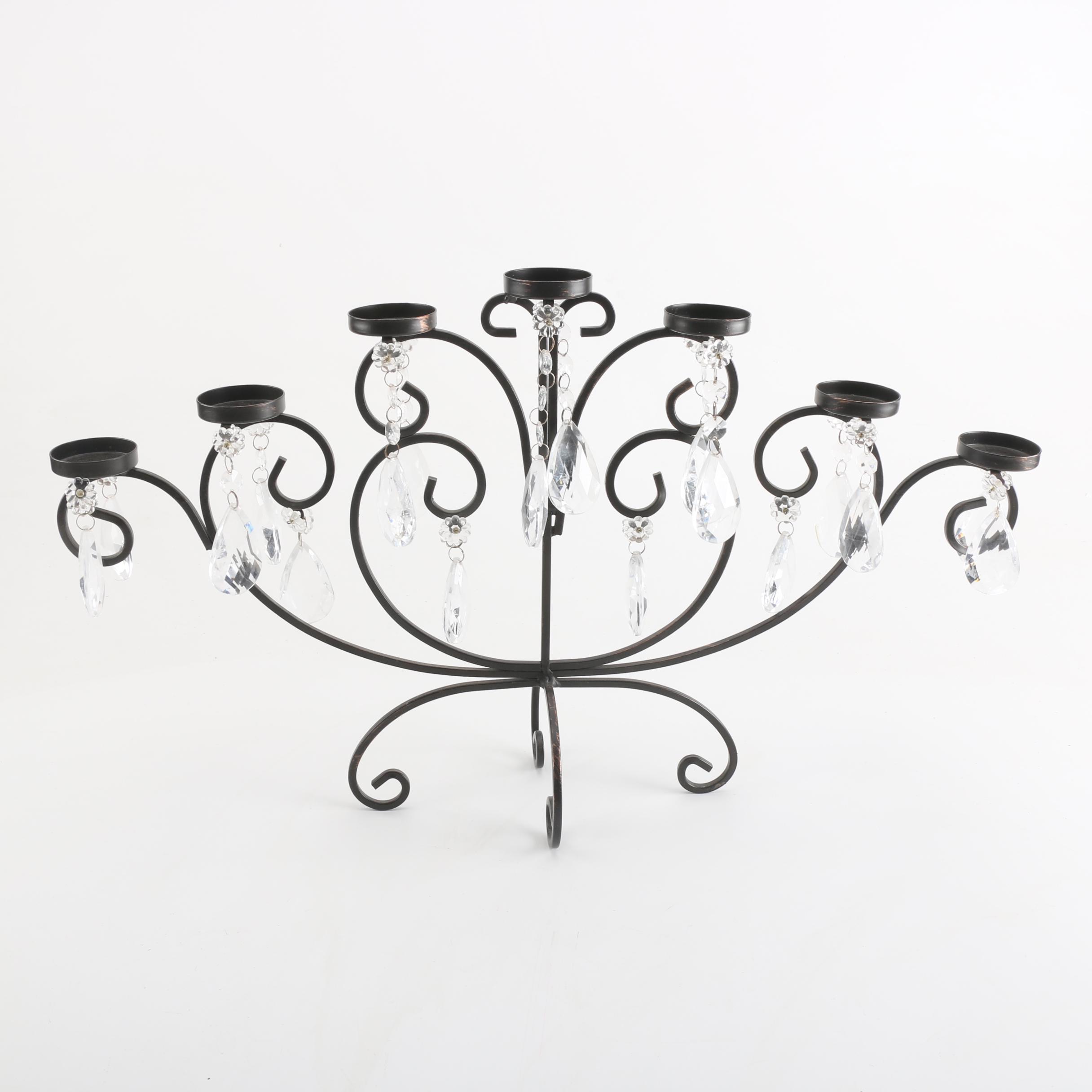 Scrolled Iron Candleholder