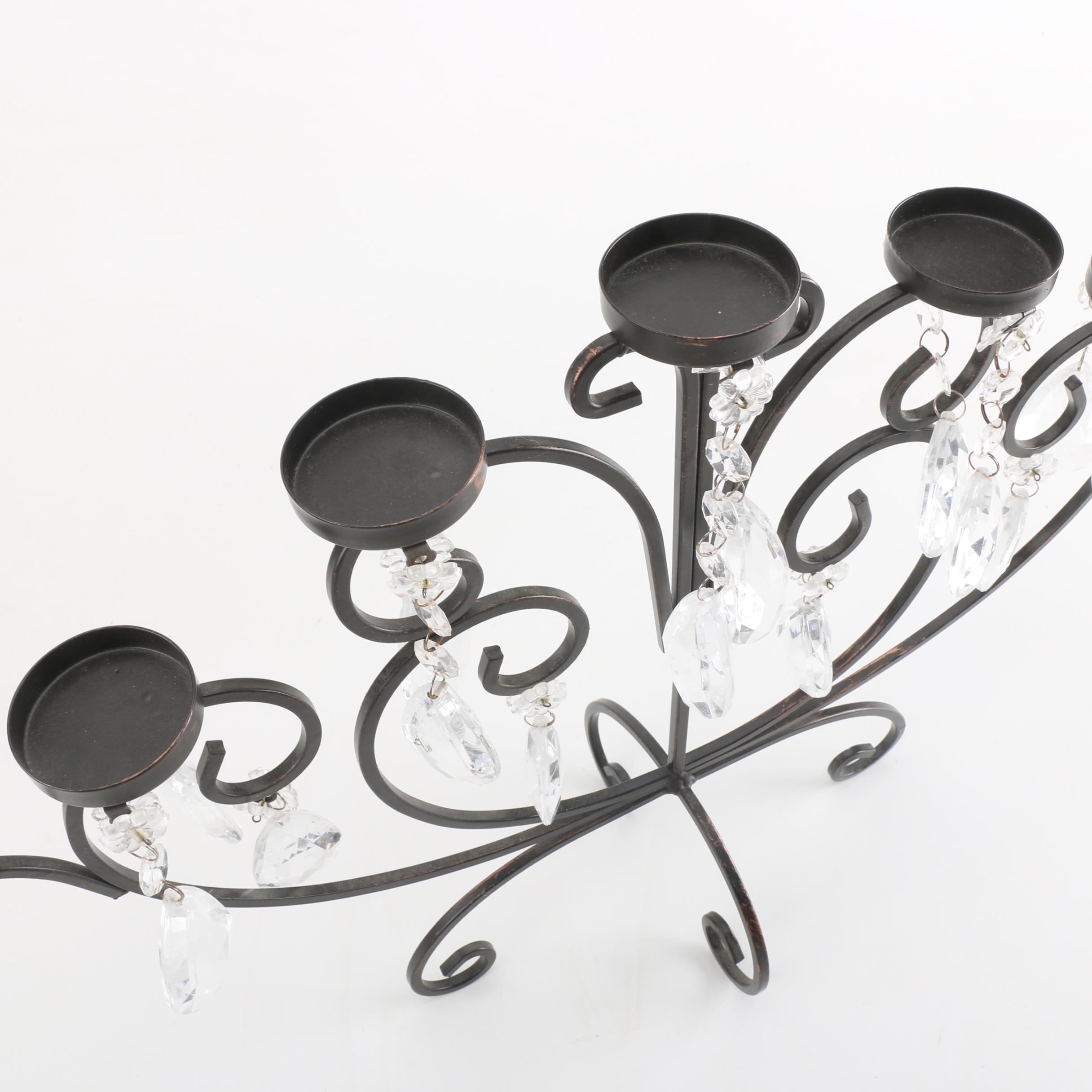Scrolled Iron Candleholder