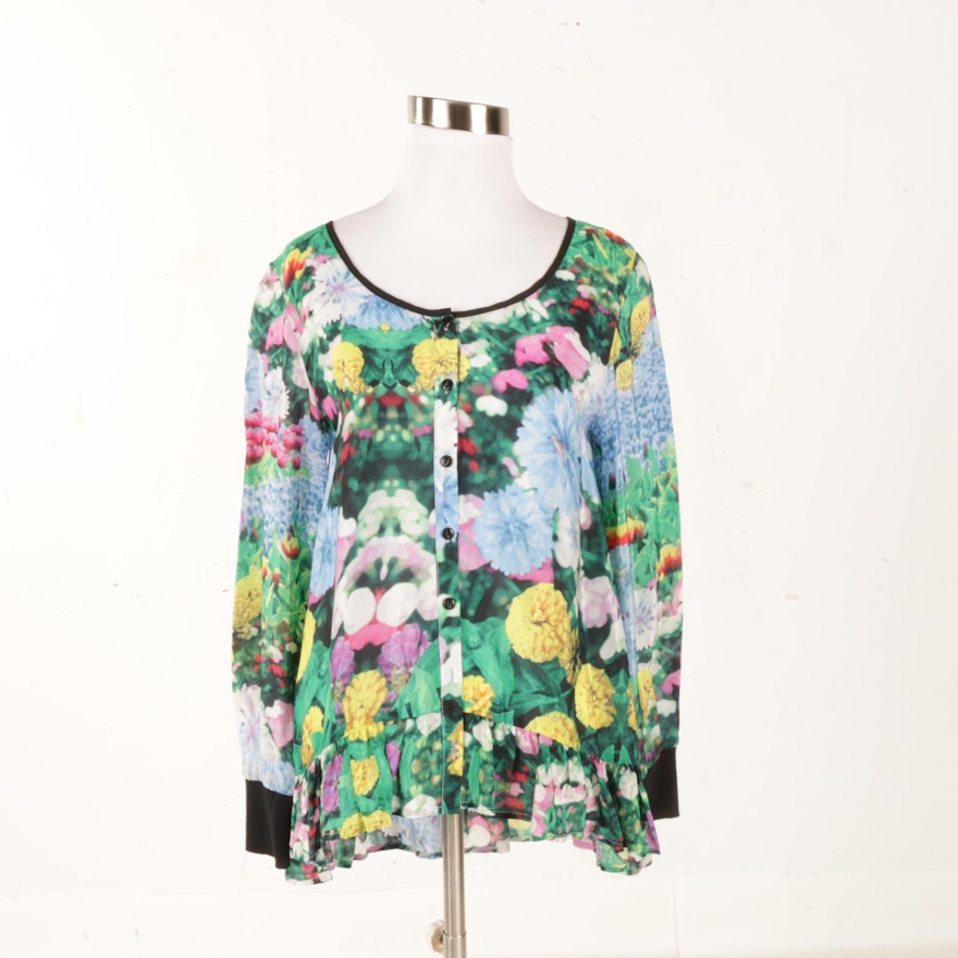 Winter 2013 Cooper Rhythm and Blues Sample Floral Blouse