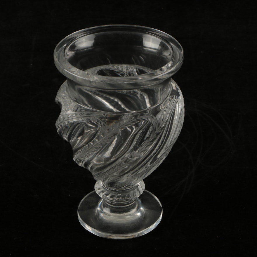 Lalique France "Ermenonville" Crystal Vase