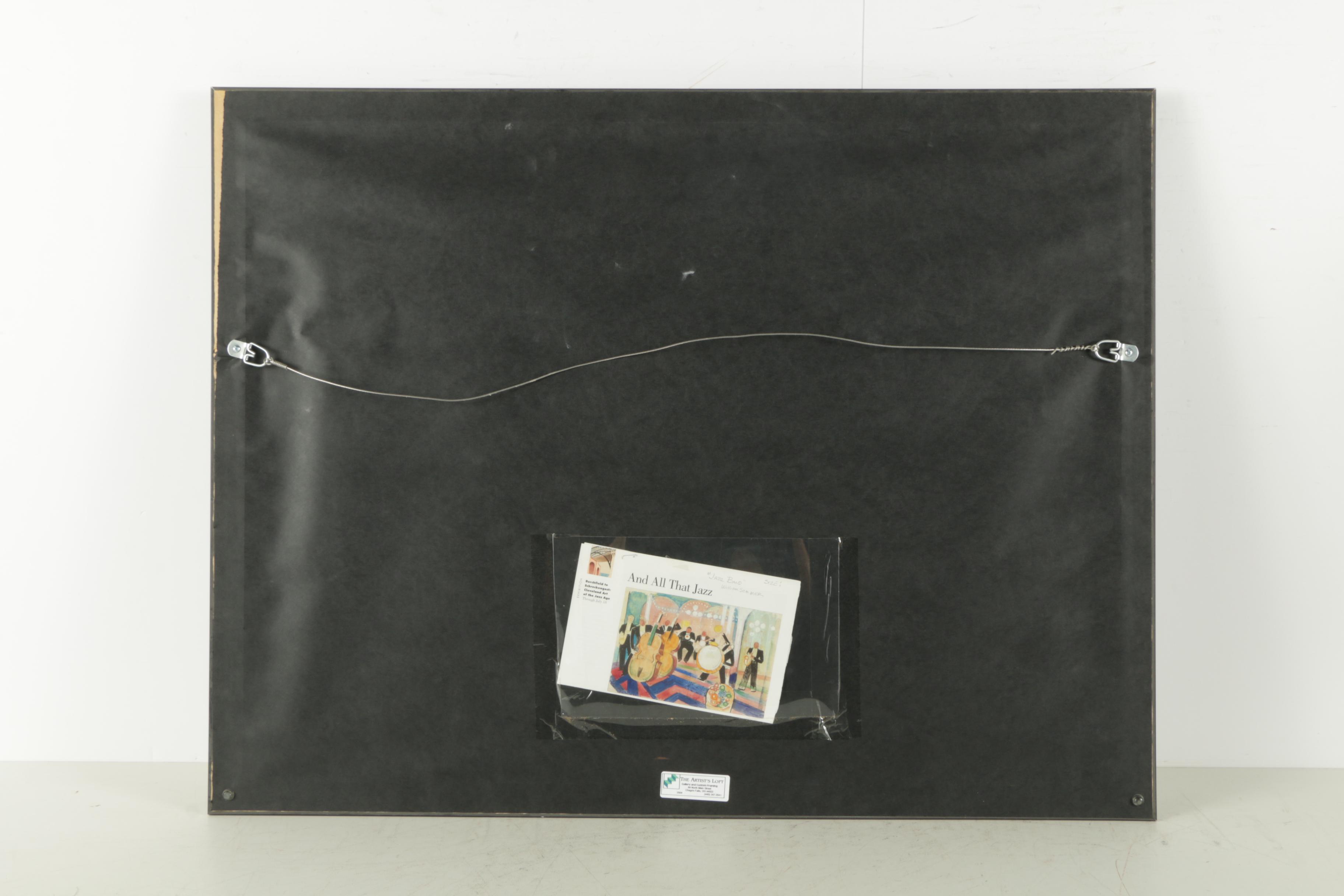 Donna Kress 2004 Gouache Copy Painting on Paper After William Sommer "Jazz Band"