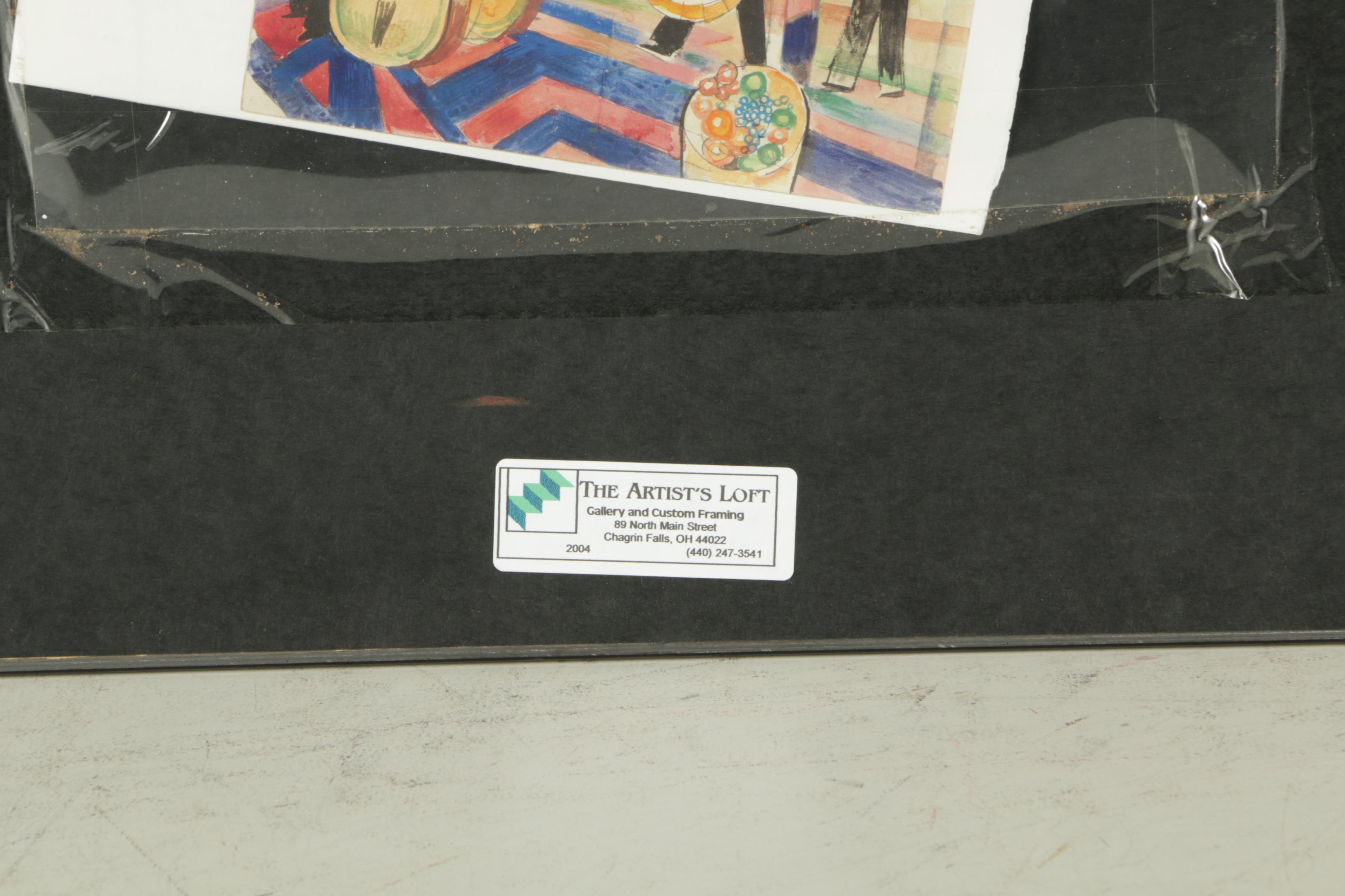 Donna Kress 2004 Gouache Copy Painting on Paper After William Sommer "Jazz Band"