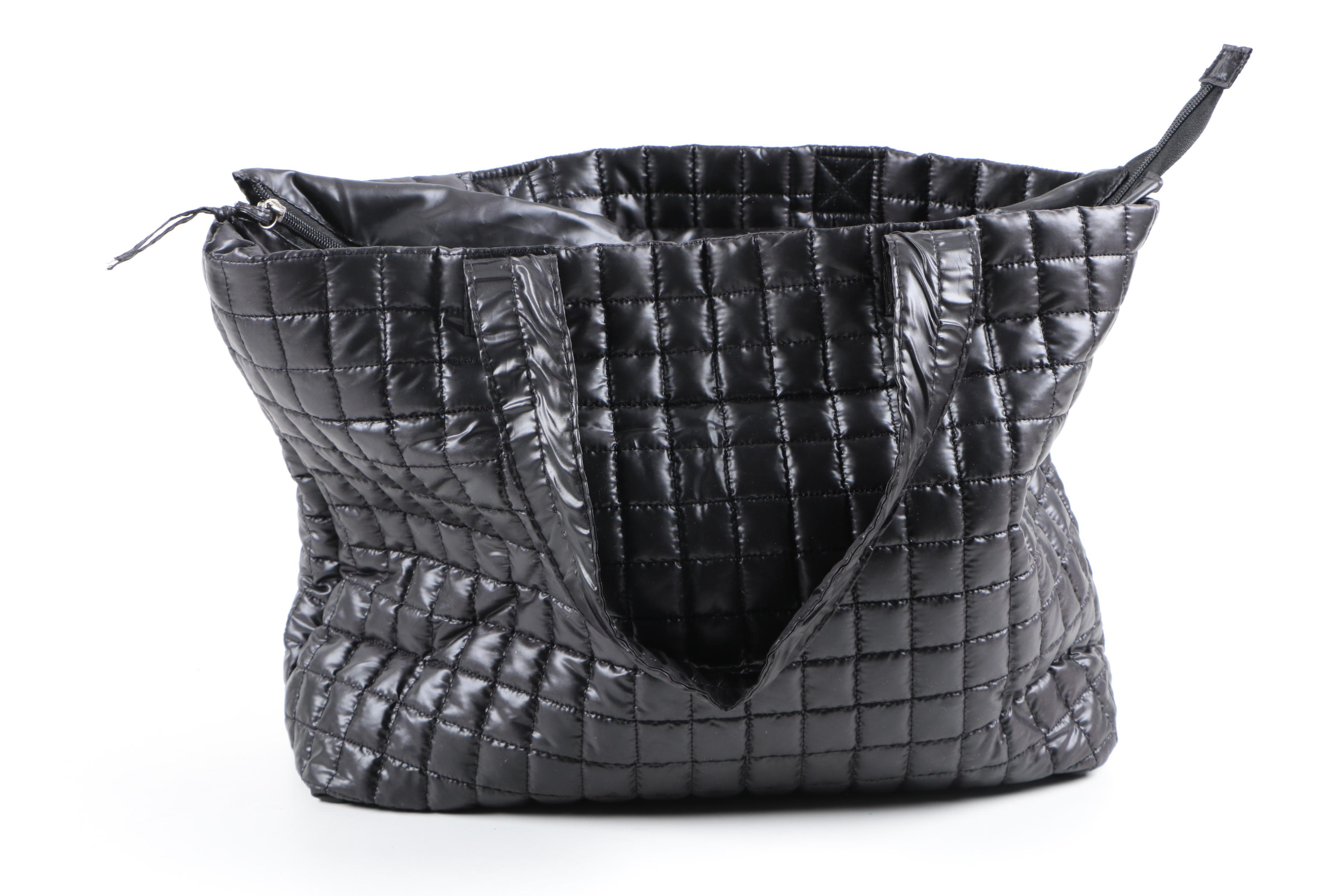 Quilted Handbag with Accessory Pouch