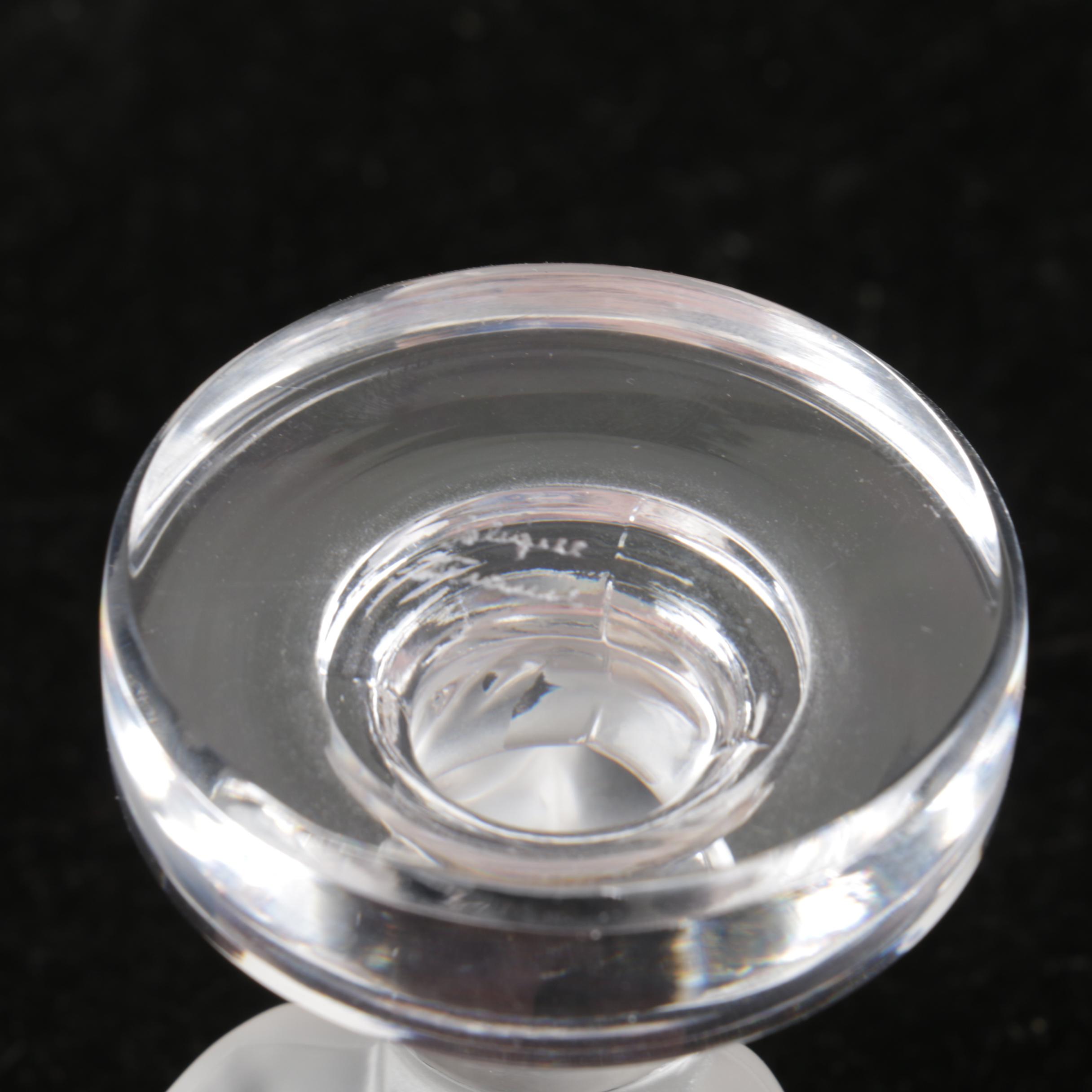 Lalique Crystal Paperweight Figurine of a Bird