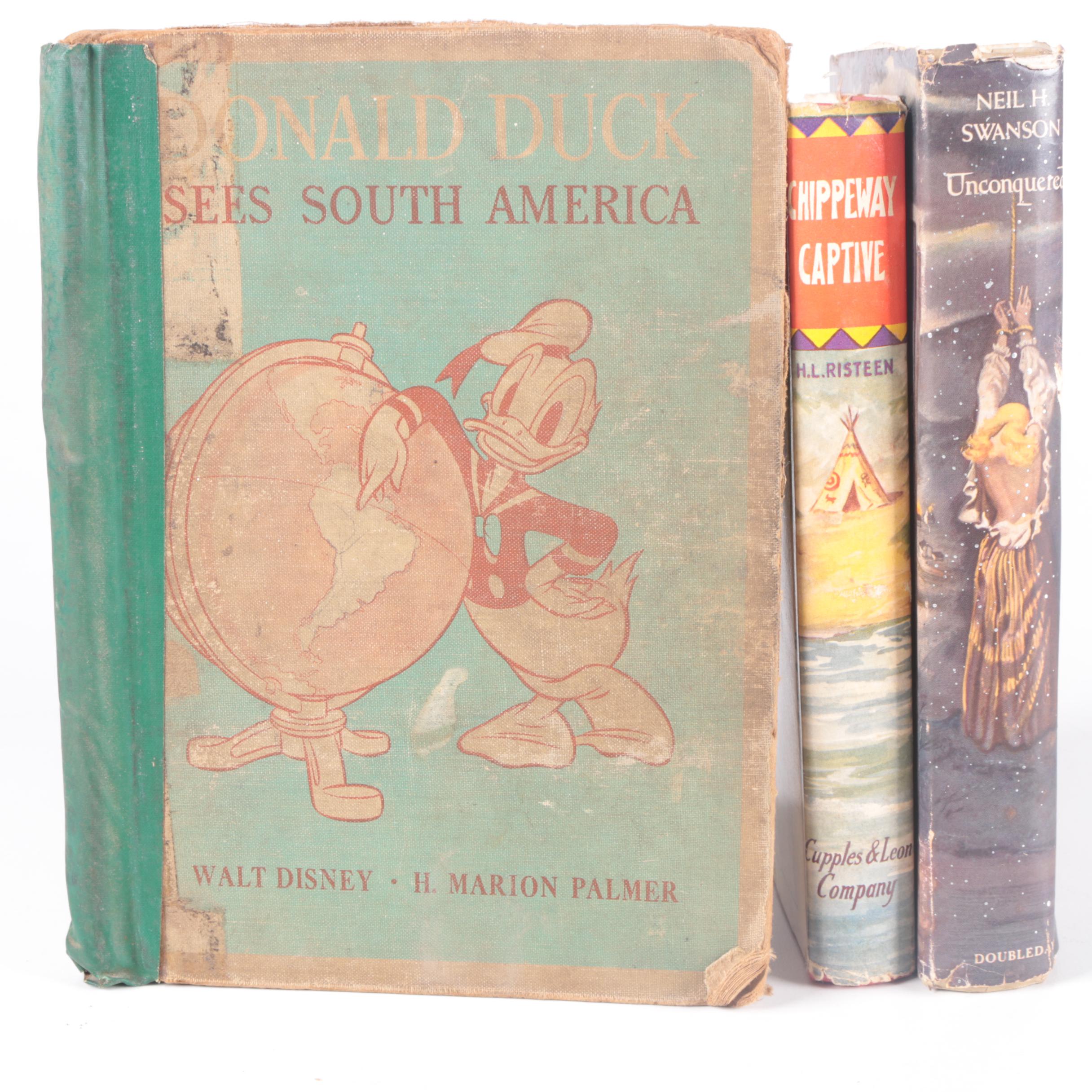 Vintage Books Including "Donald Duck Sees South America"