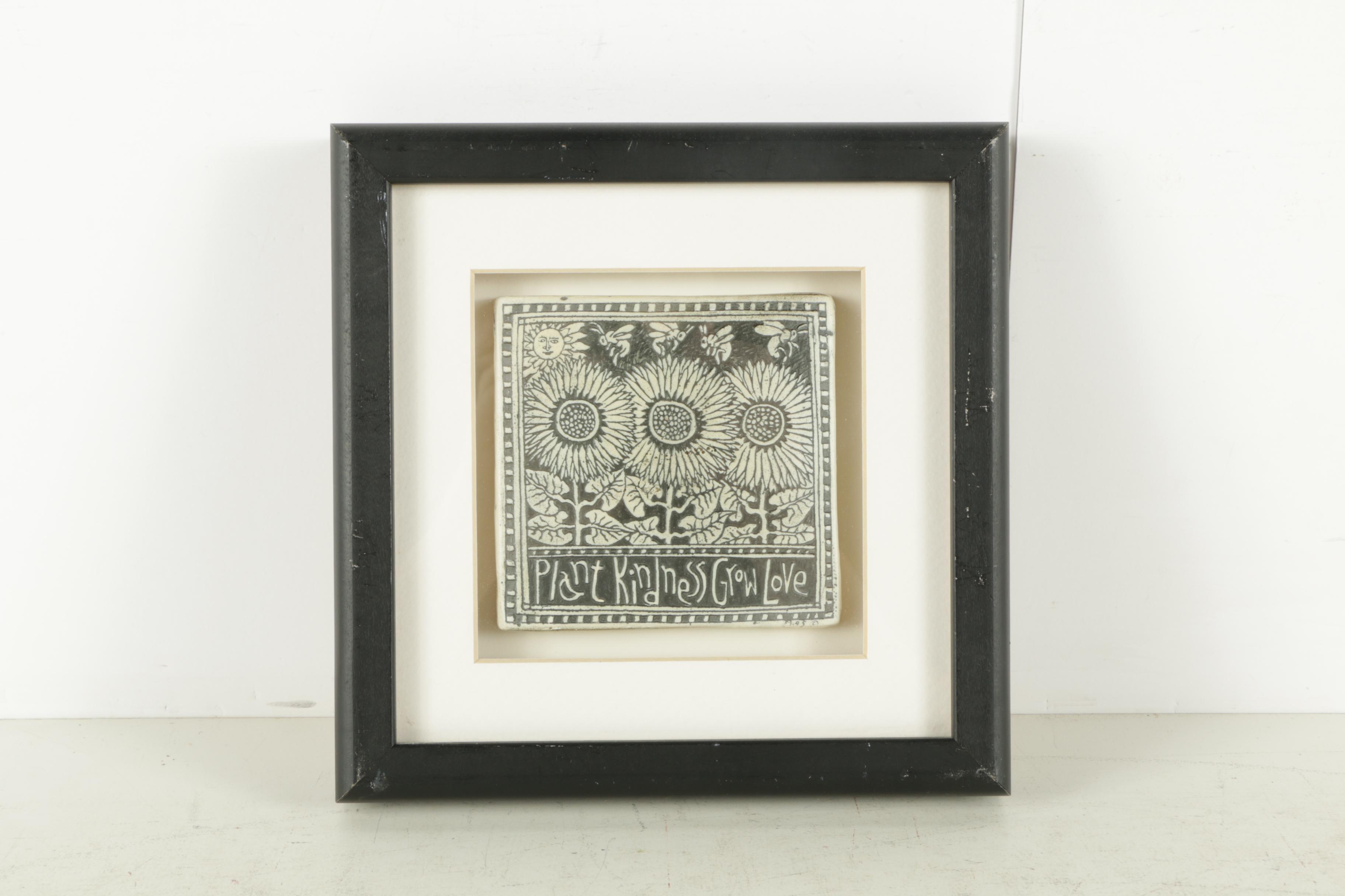 Collection of Marsha McCarthy Framed Drawings on Clay