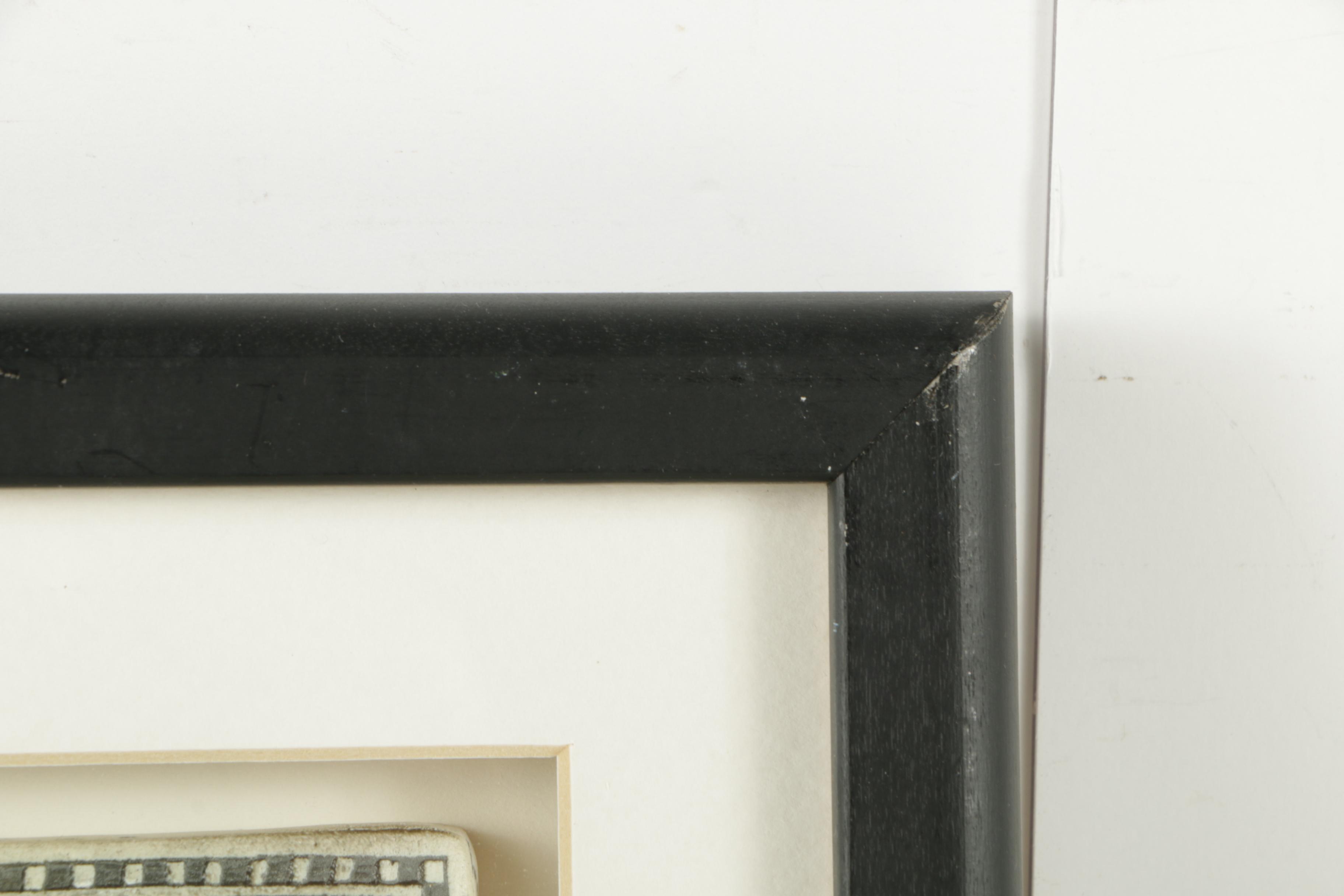 Collection of Marsha McCarthy Framed Drawings on Clay