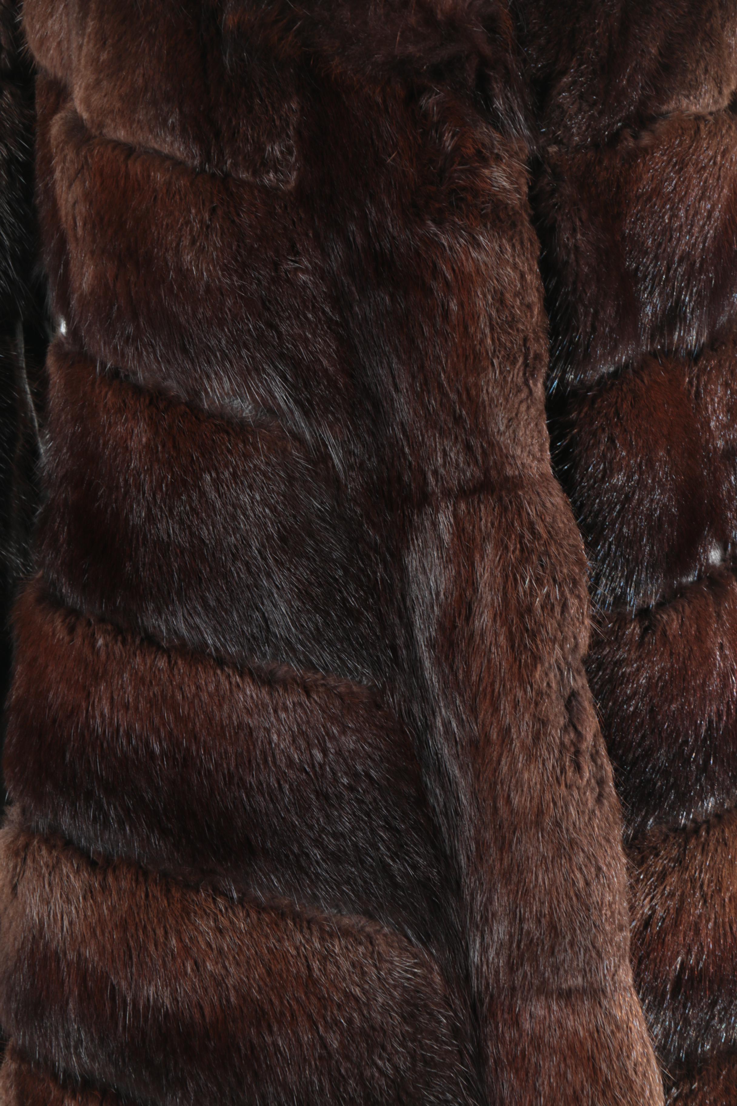 Vintage Yaegers Furs Ltd. Leather and Fur Coat