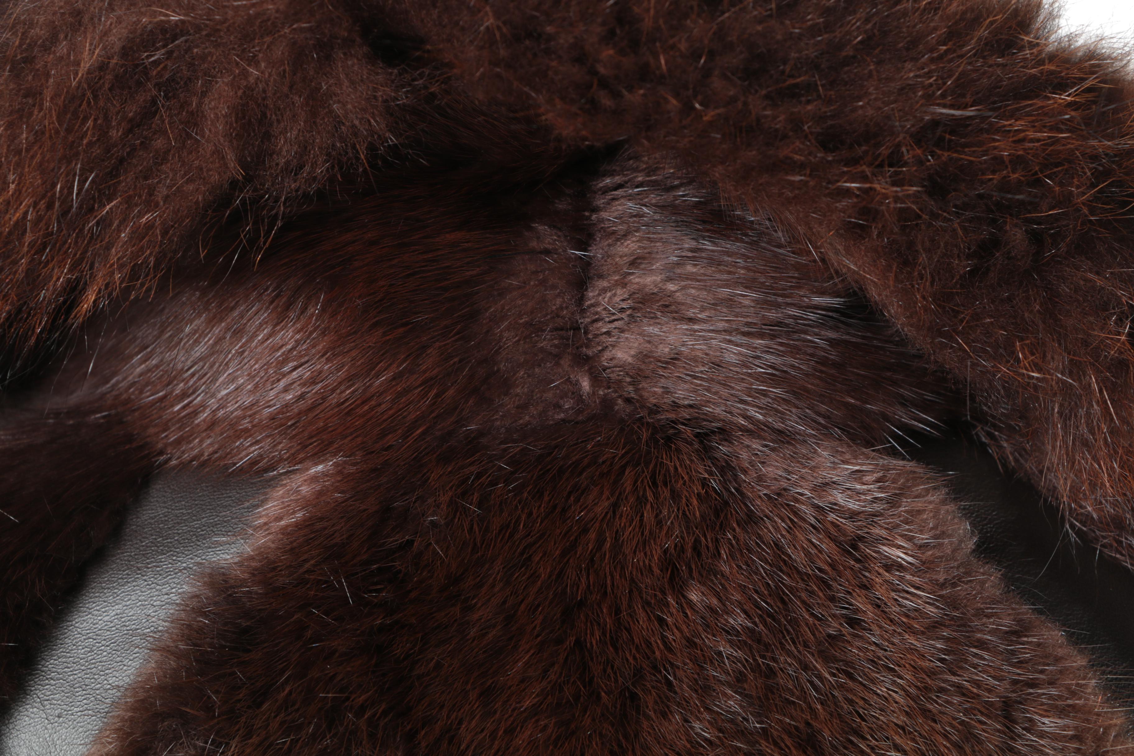 Vintage Yaegers Furs Ltd. Leather and Fur Coat