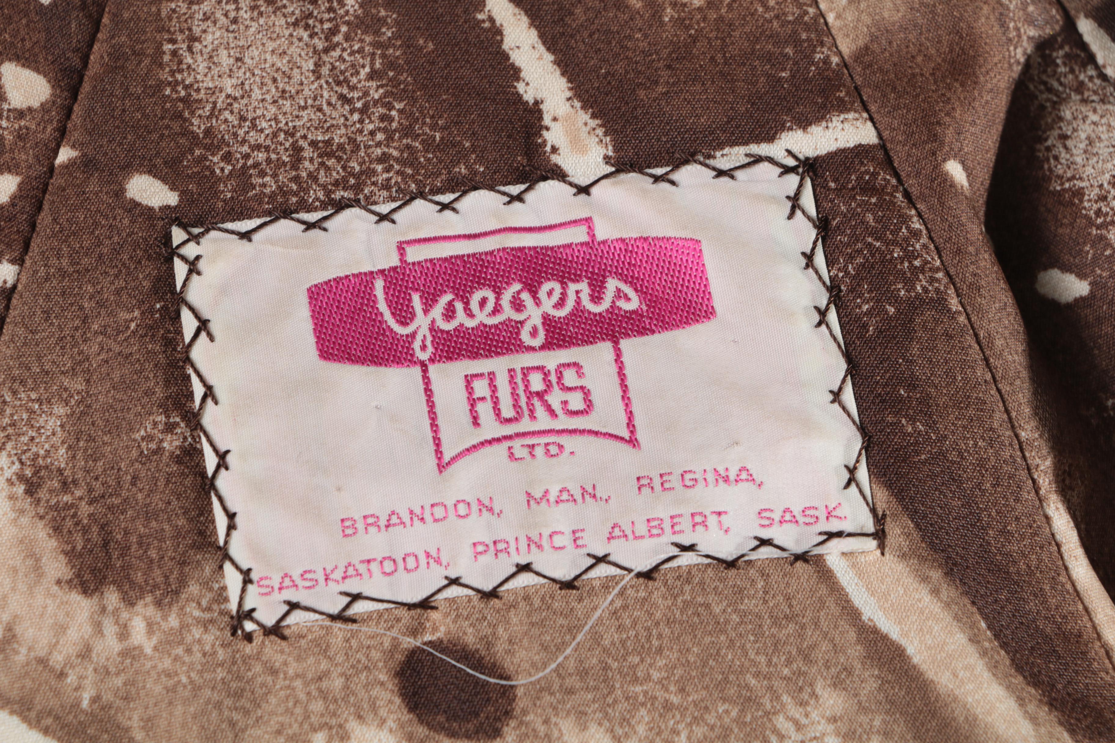 Vintage Yaegers Furs Ltd. Leather and Fur Coat