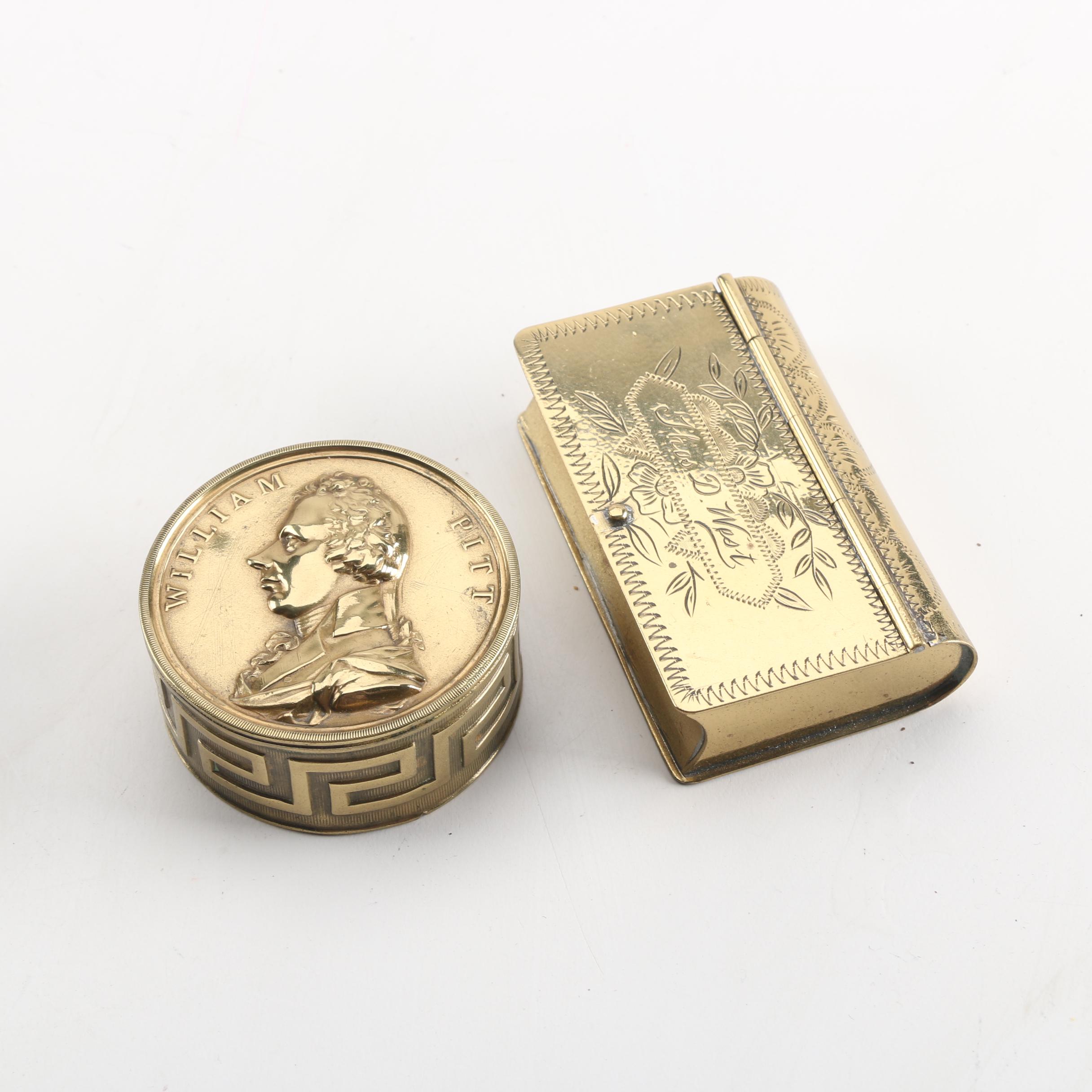 Antique William Pitt the Younger Snuff Box and Book Style Snuff Box