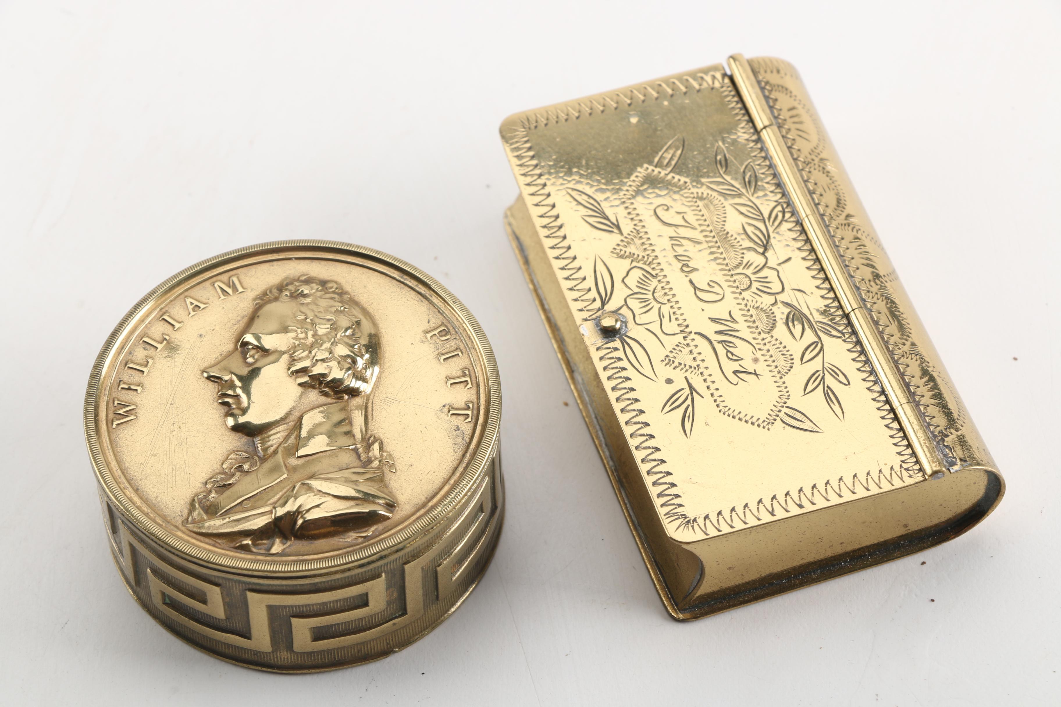 Antique William Pitt the Younger Snuff Box and Book Style Snuff Box