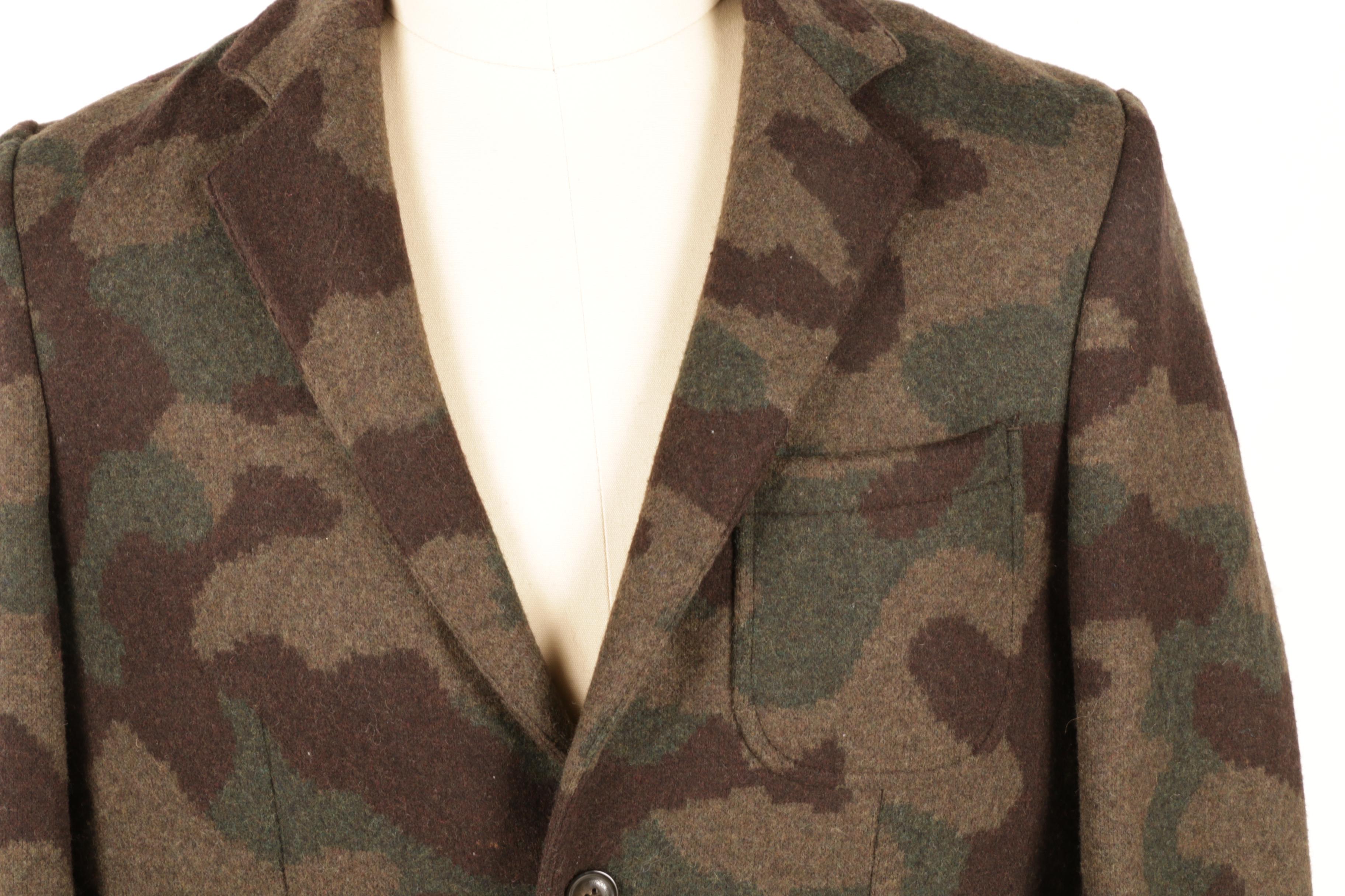 Men's Woolrich Camouflage Wool Blend Blazer