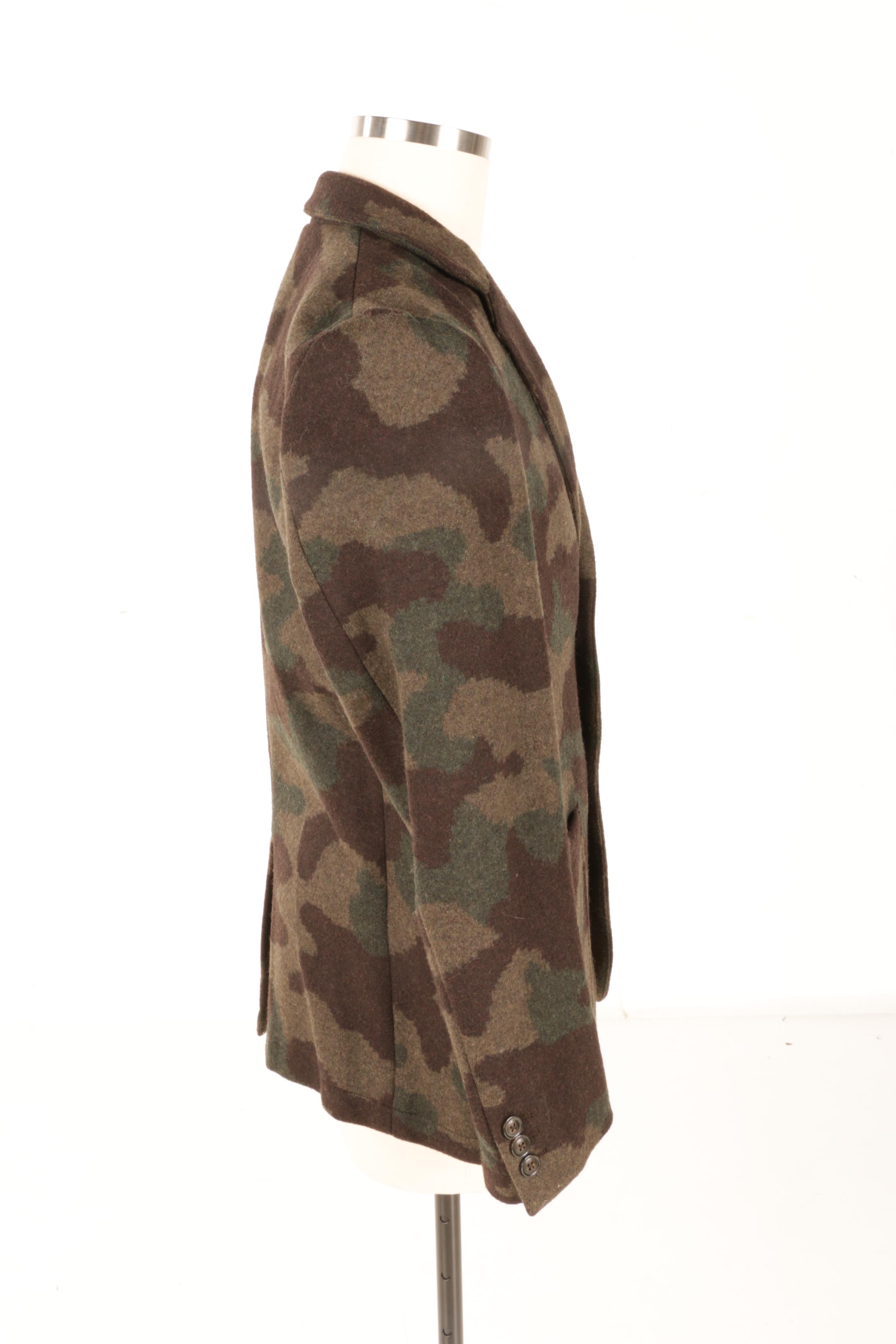 Men's Woolrich Camouflage Wool Blend Blazer