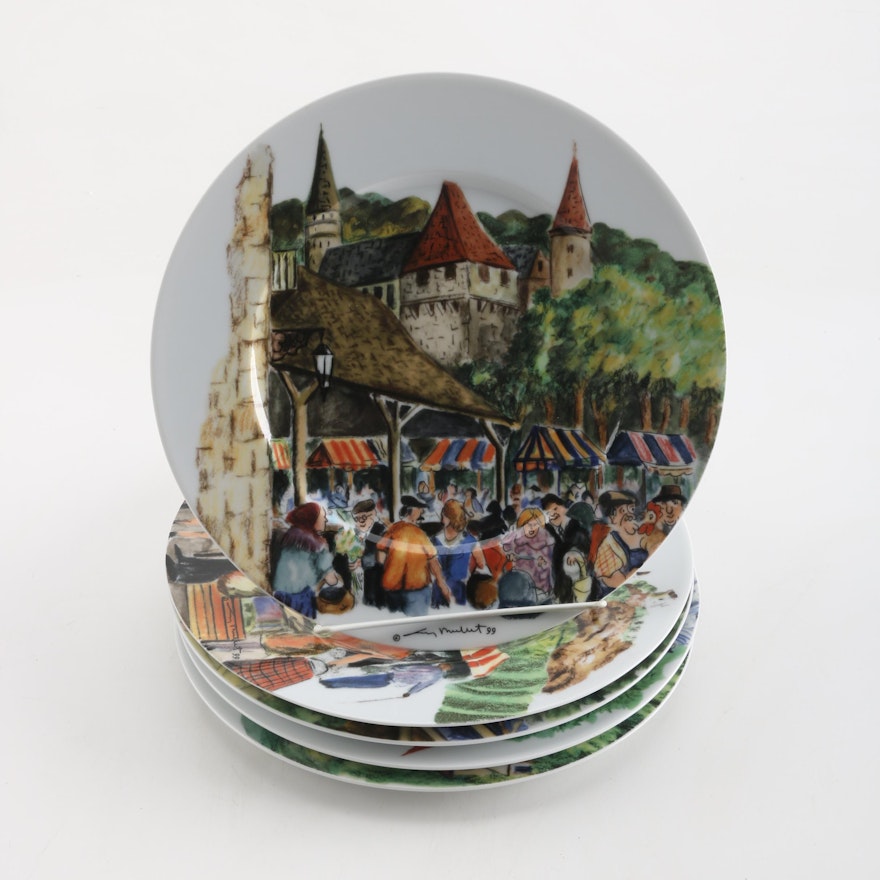 Guy Buffet "Perigord" Porcelain Plates by Williams-Sonoma