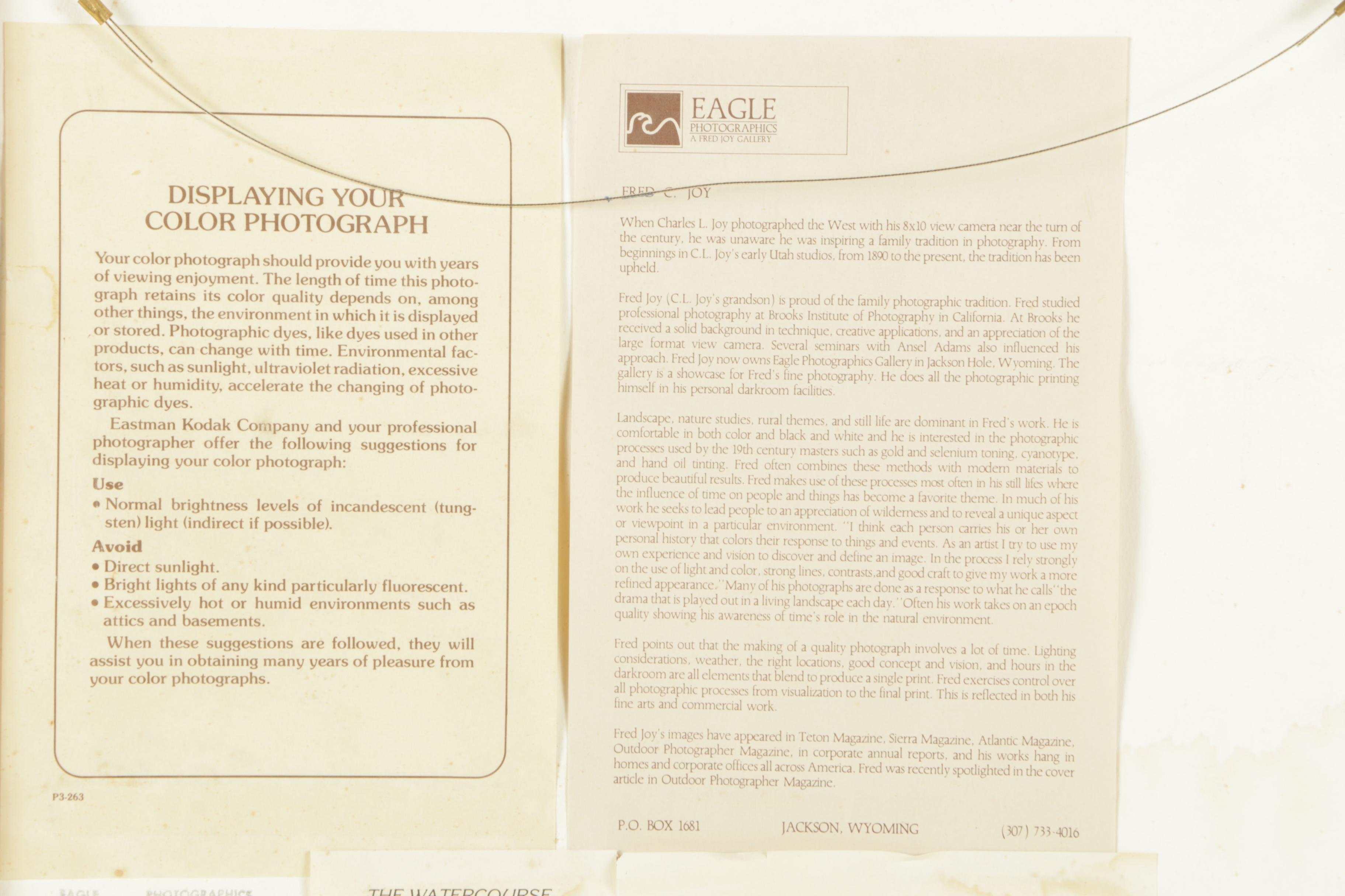 Fred Joy Limited Edition Photograph "The Watercourse"