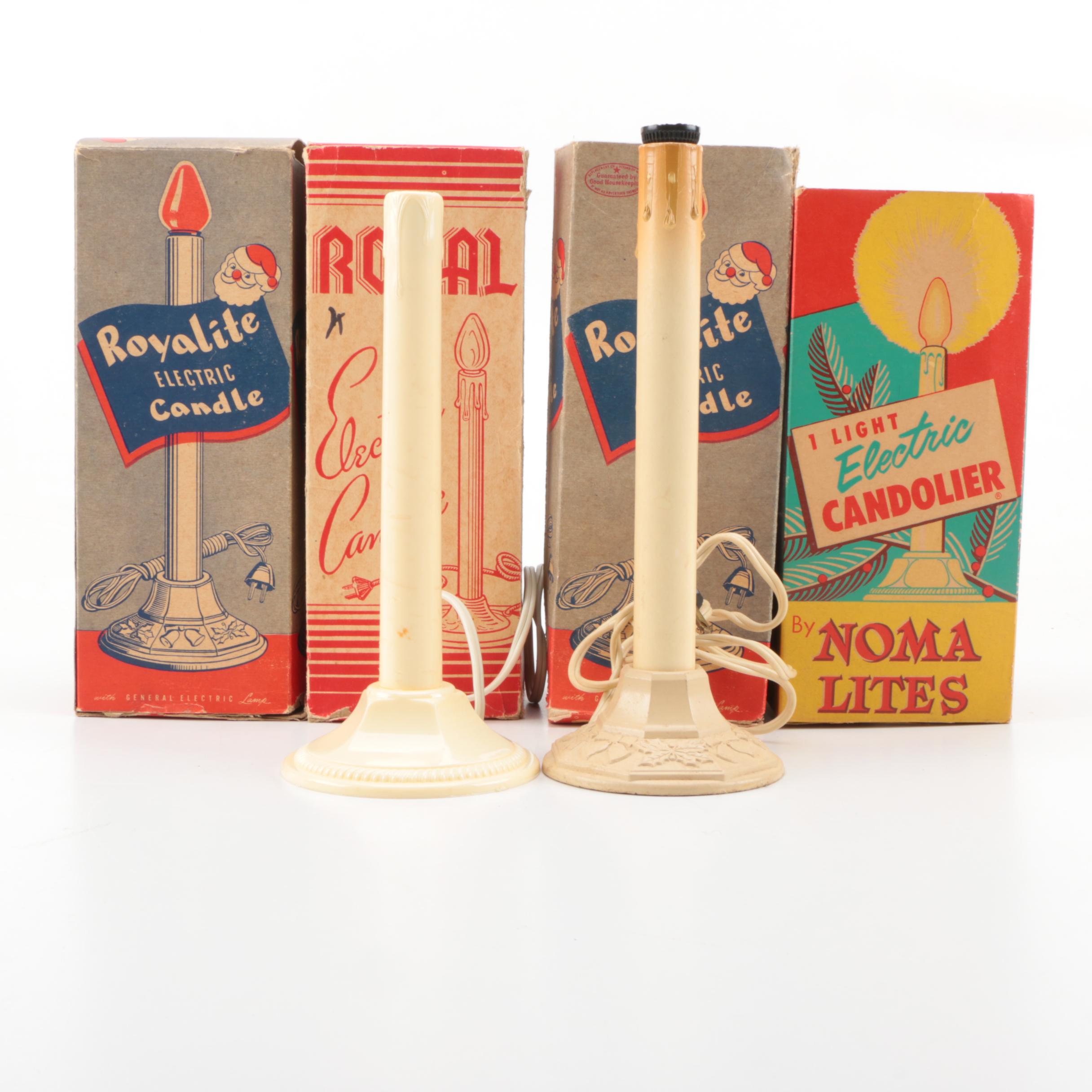 Noma and Royalite Electric Candelabra Christmas Decor