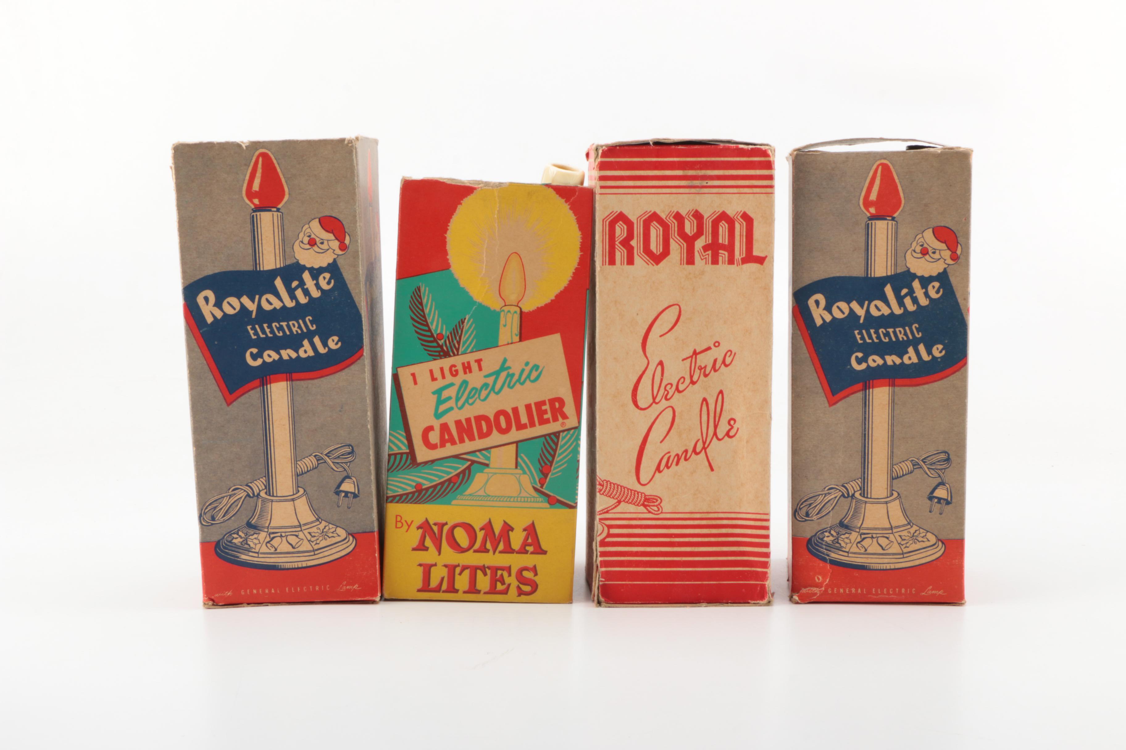 Noma and Royalite Electric Candelabra Christmas Decor