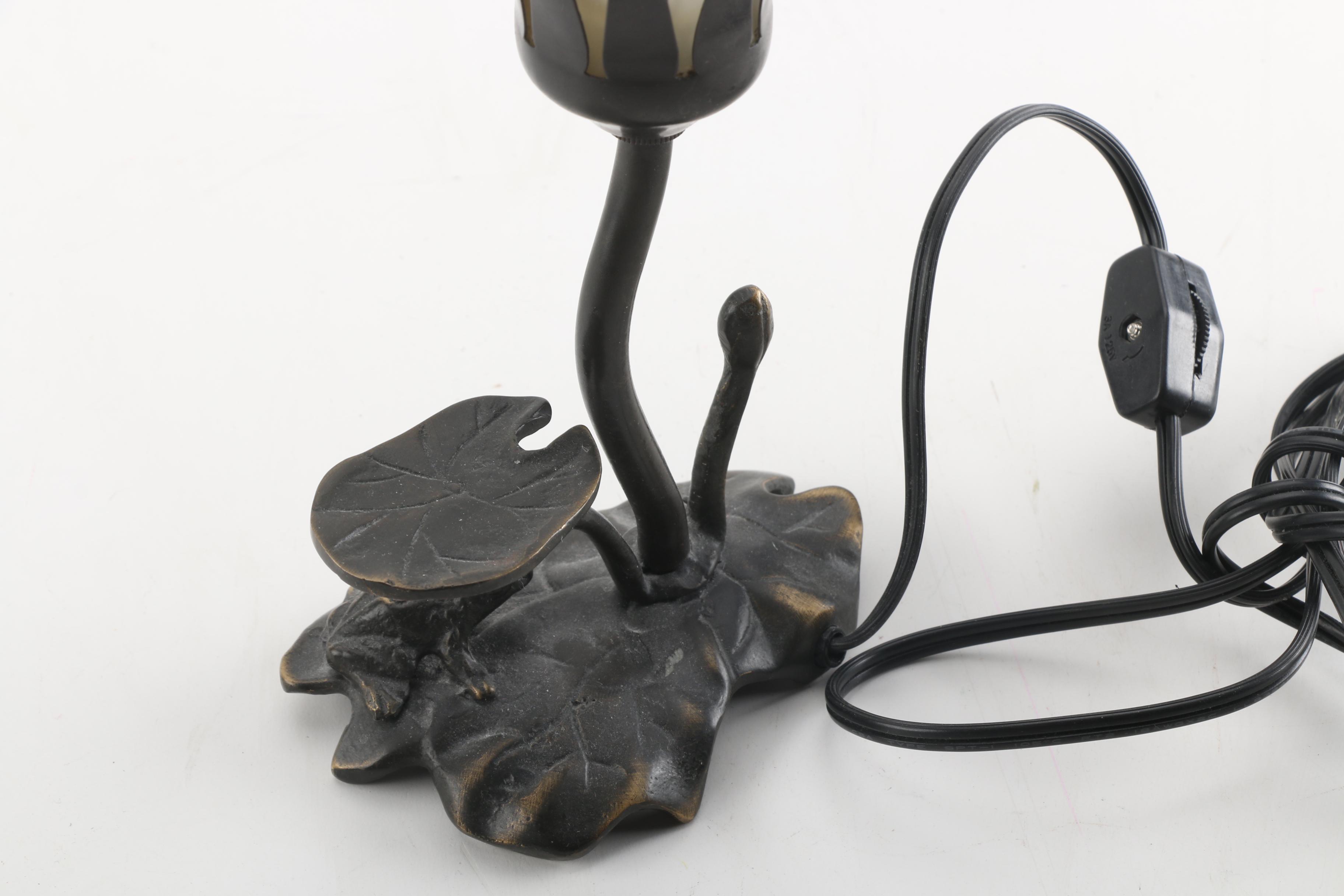 Art Nouveau Style Torchette Frog Accent Lamp