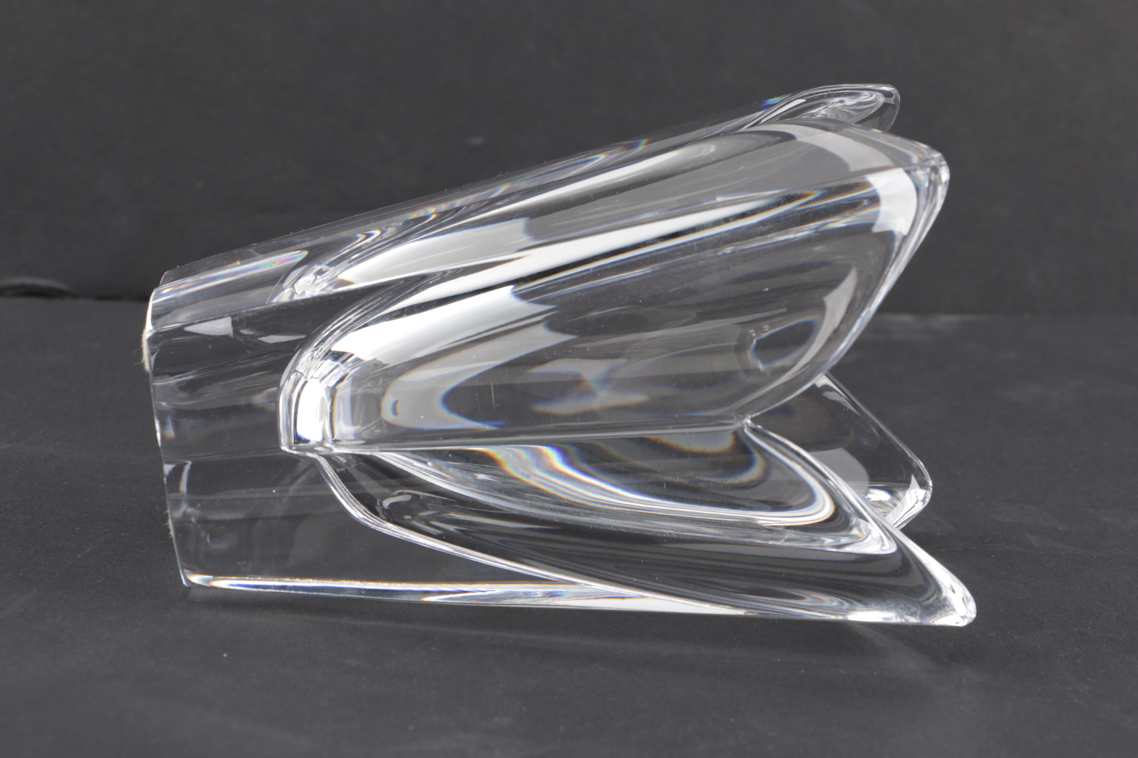 Orrefors Lotus Style Crystal Vase
