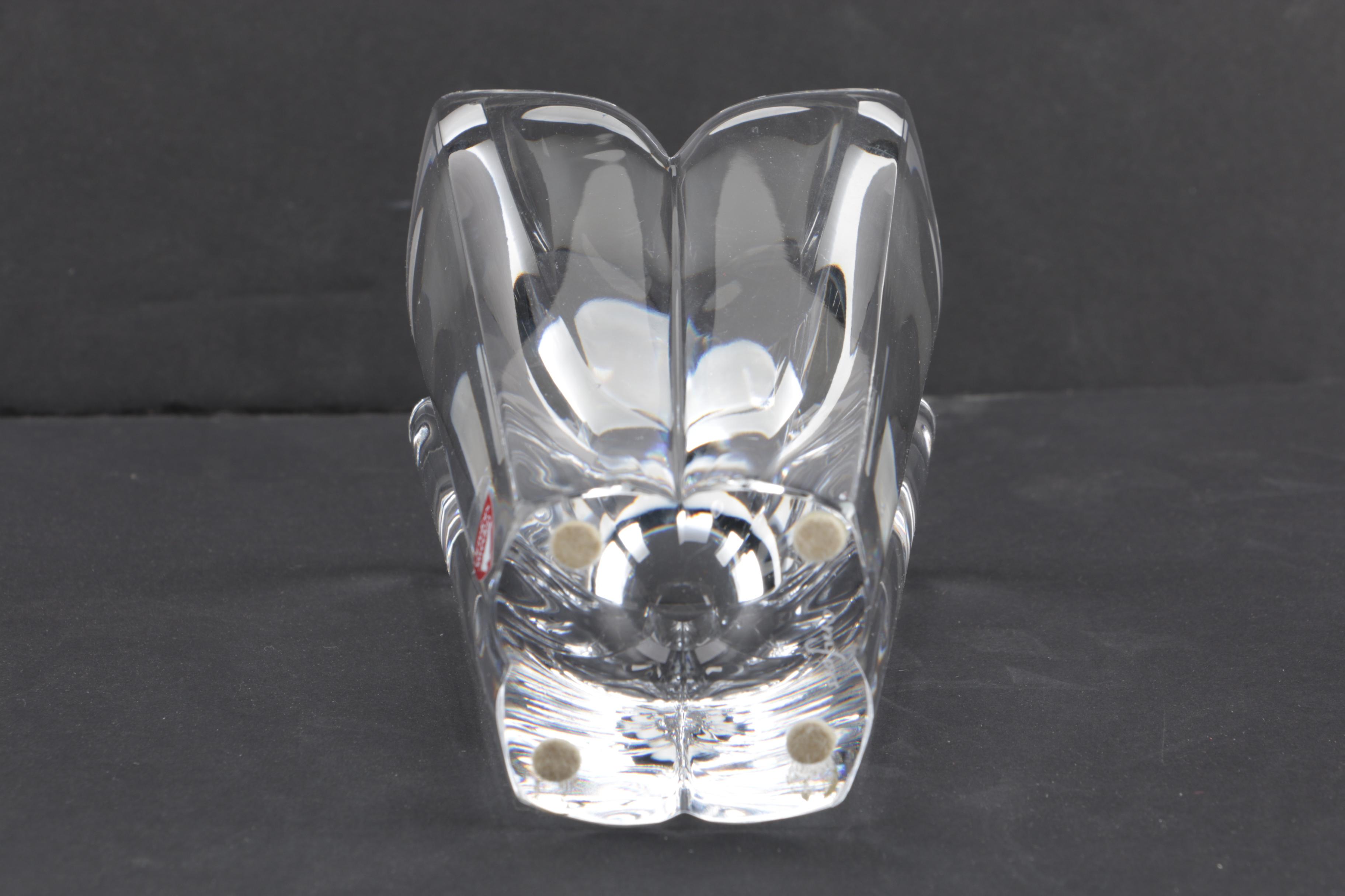 Orrefors Lotus Style Crystal Vase