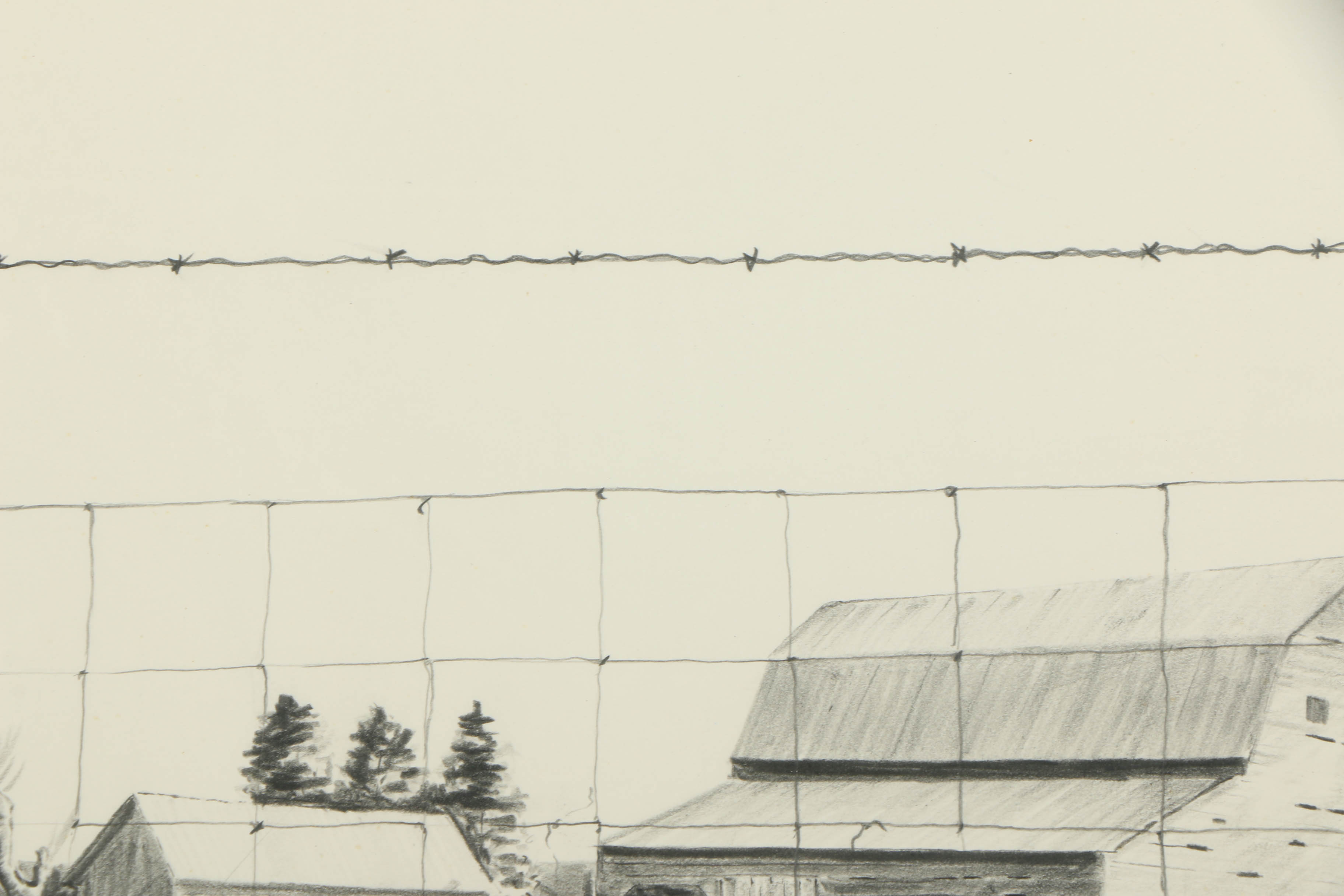 C.L. Brady Graphite Drawing on Paper "On Graham Road, Snow Camp N.C."