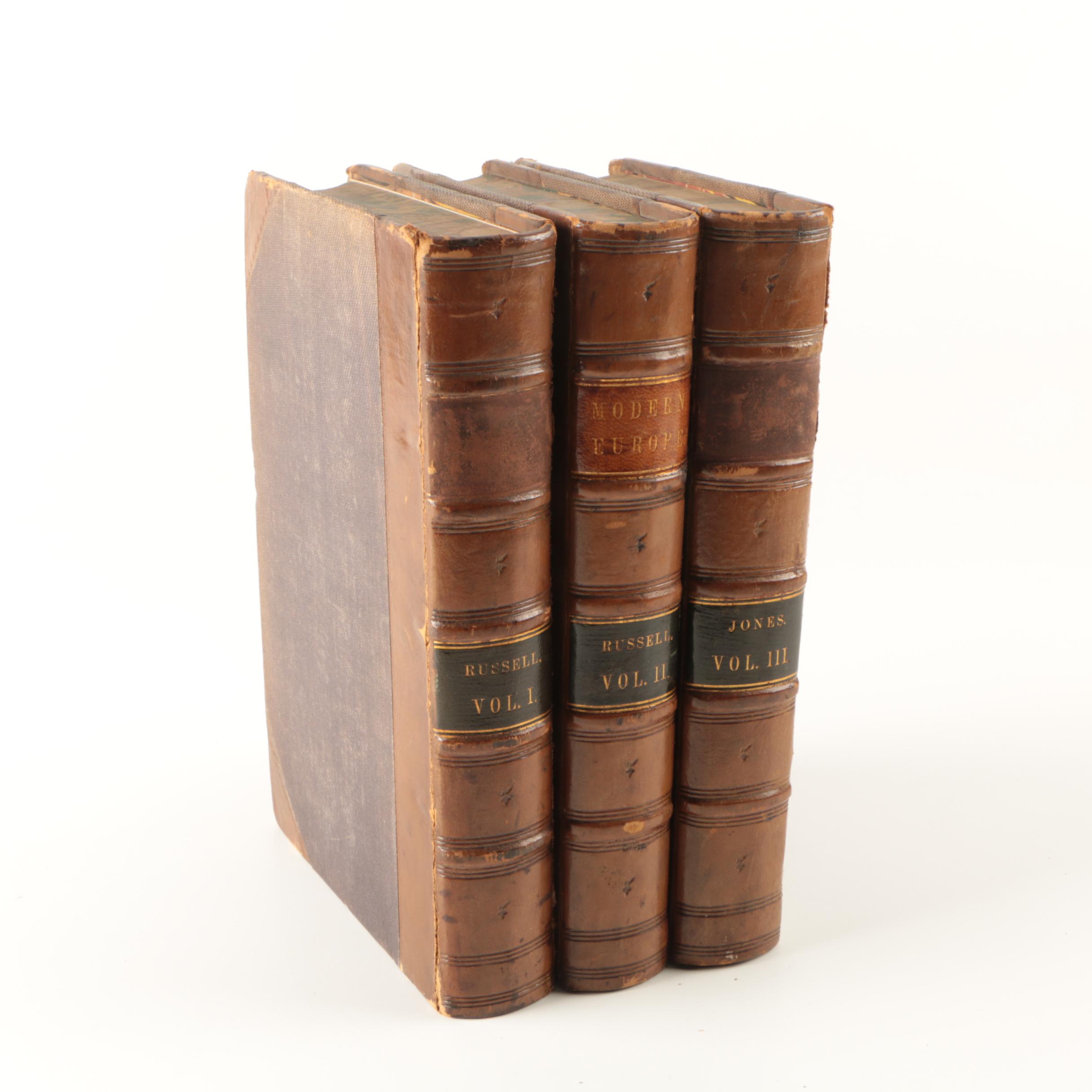 1855 Three-Volume "The History of Modern Europe" by William Russell