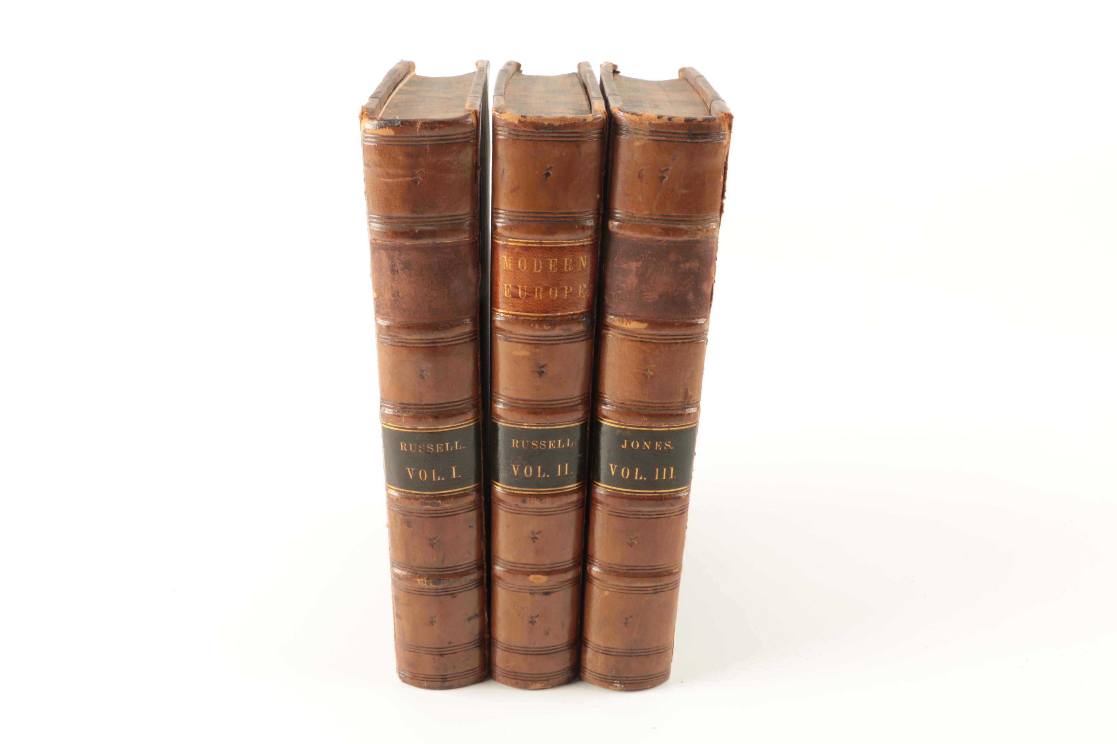 1855 Three-Volume "The History of Modern Europe" by William Russell