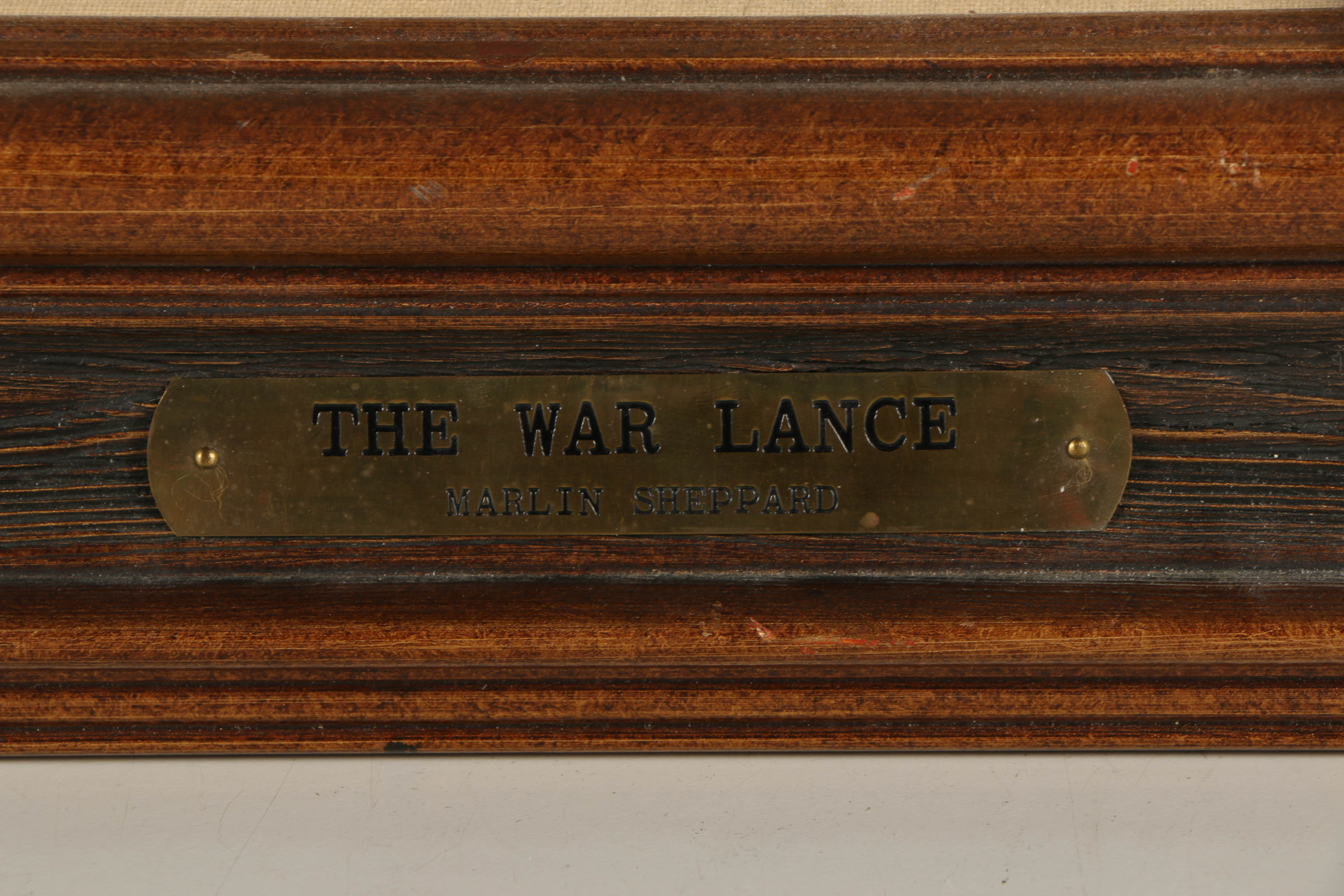 Marlin Sheppard Oil Painting on Canvas "The War Lance"