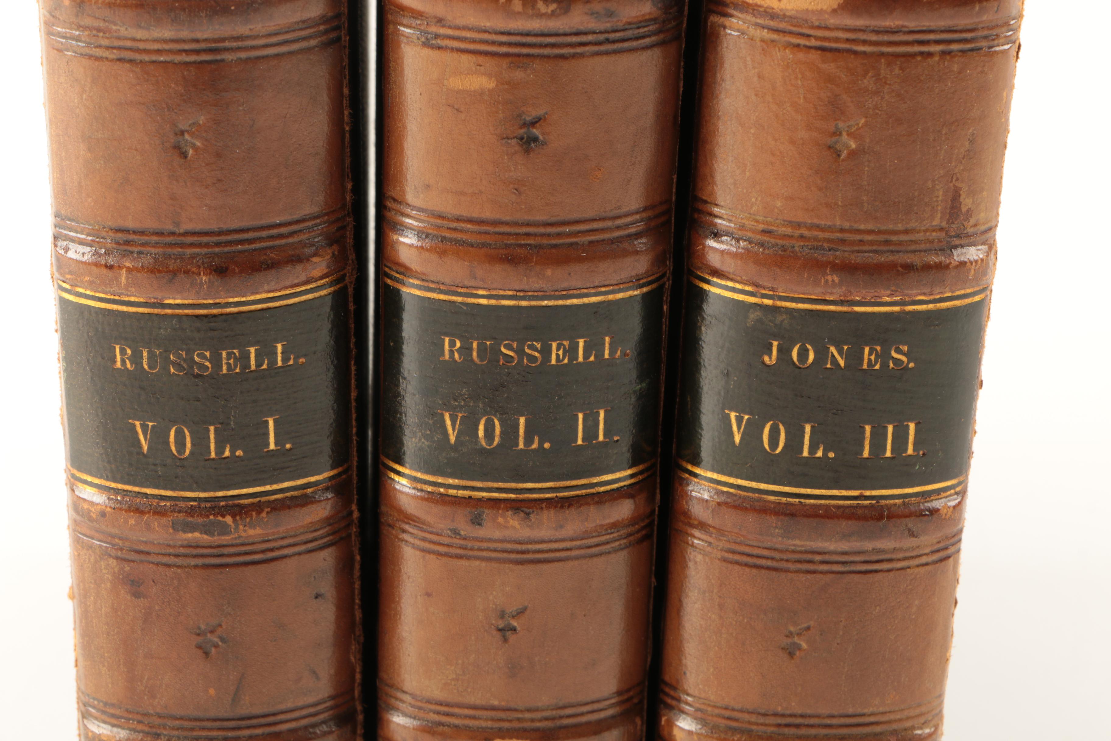 1855 Three-Volume "The History of Modern Europe" by William Russell