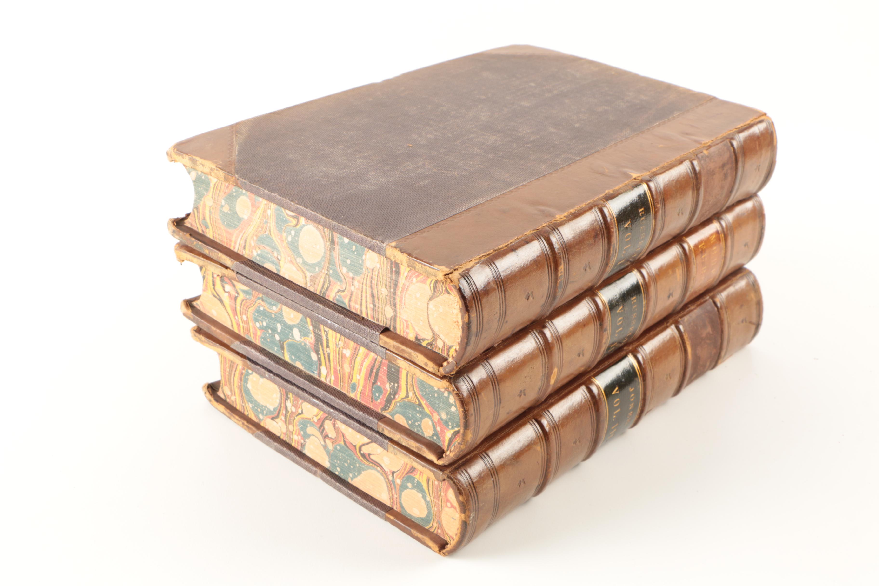 1855 Three-Volume "The History of Modern Europe" by William Russell